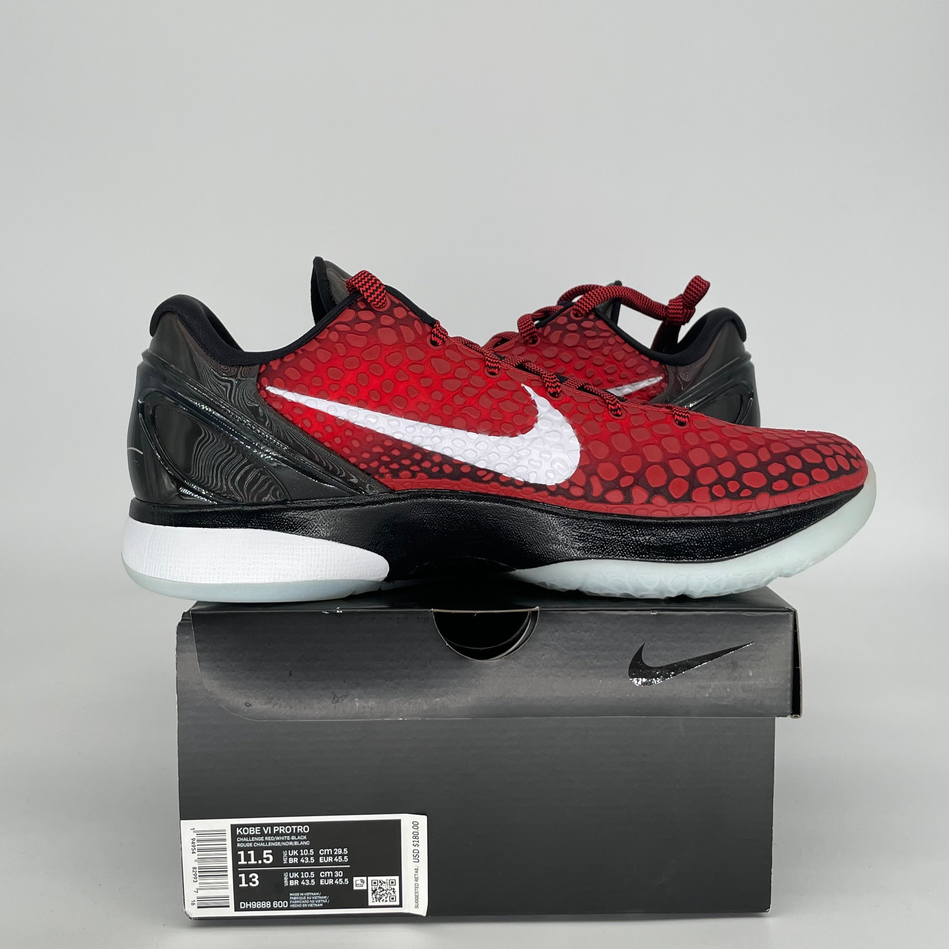 NIKE KOBE 6 PROTRO CHALLENGE RED ALL STAR SIZE 11.5 DH9888-600