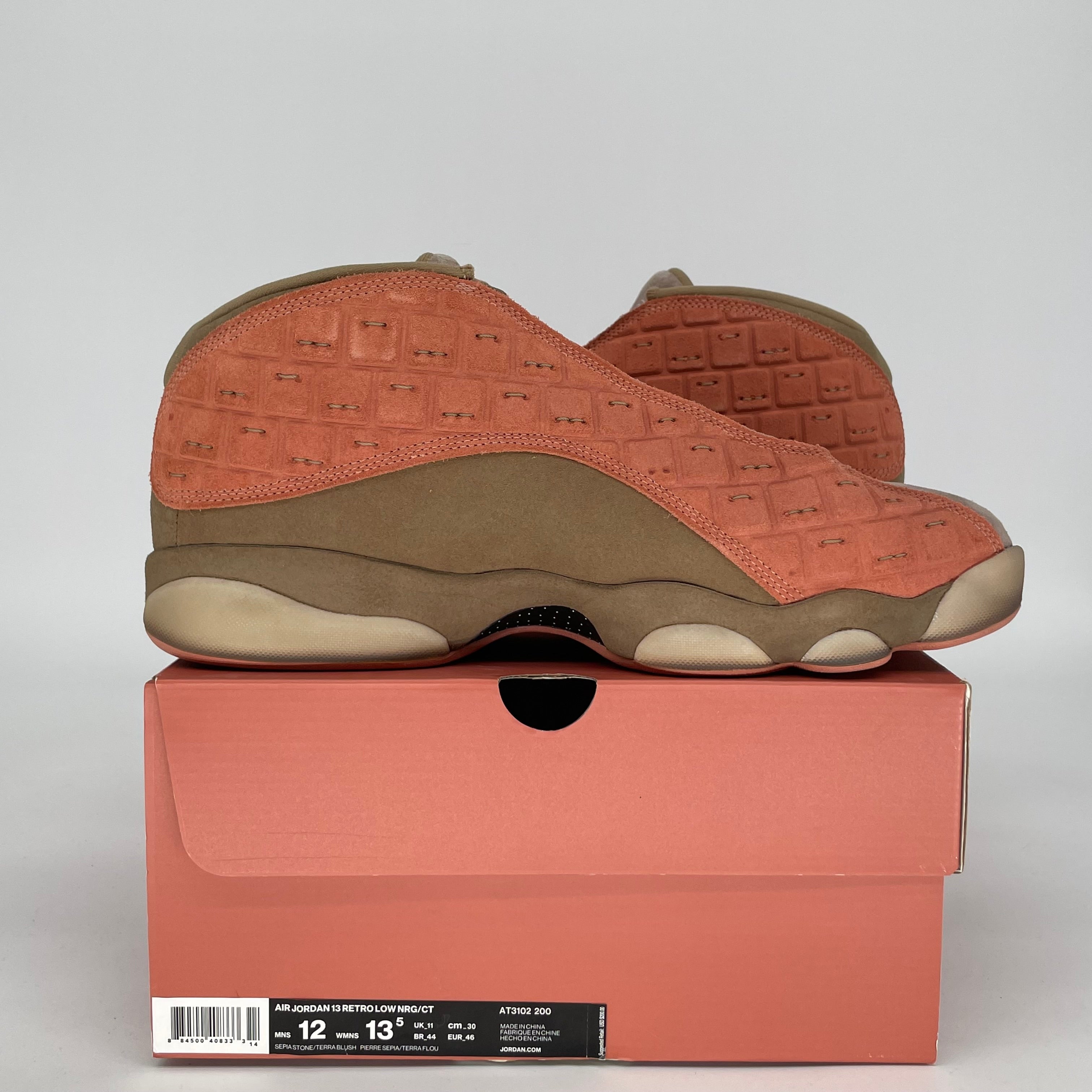 AIR JORDAN 13 LOW CLOT SEPIA STONE SIZE 12 AT3102-200