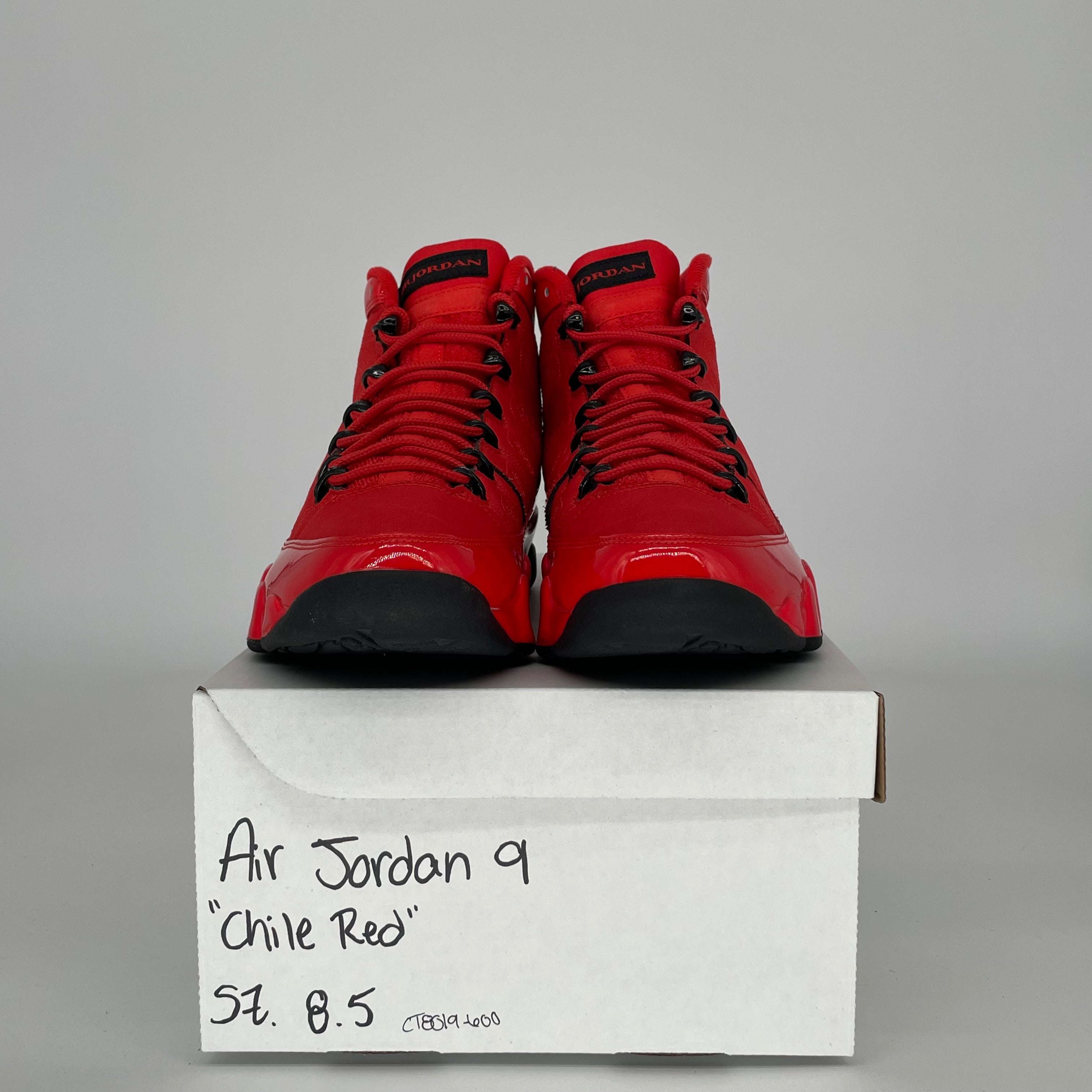 AIR JORDAN 9 CHILE RED SIZE 8.5 CT8019-600