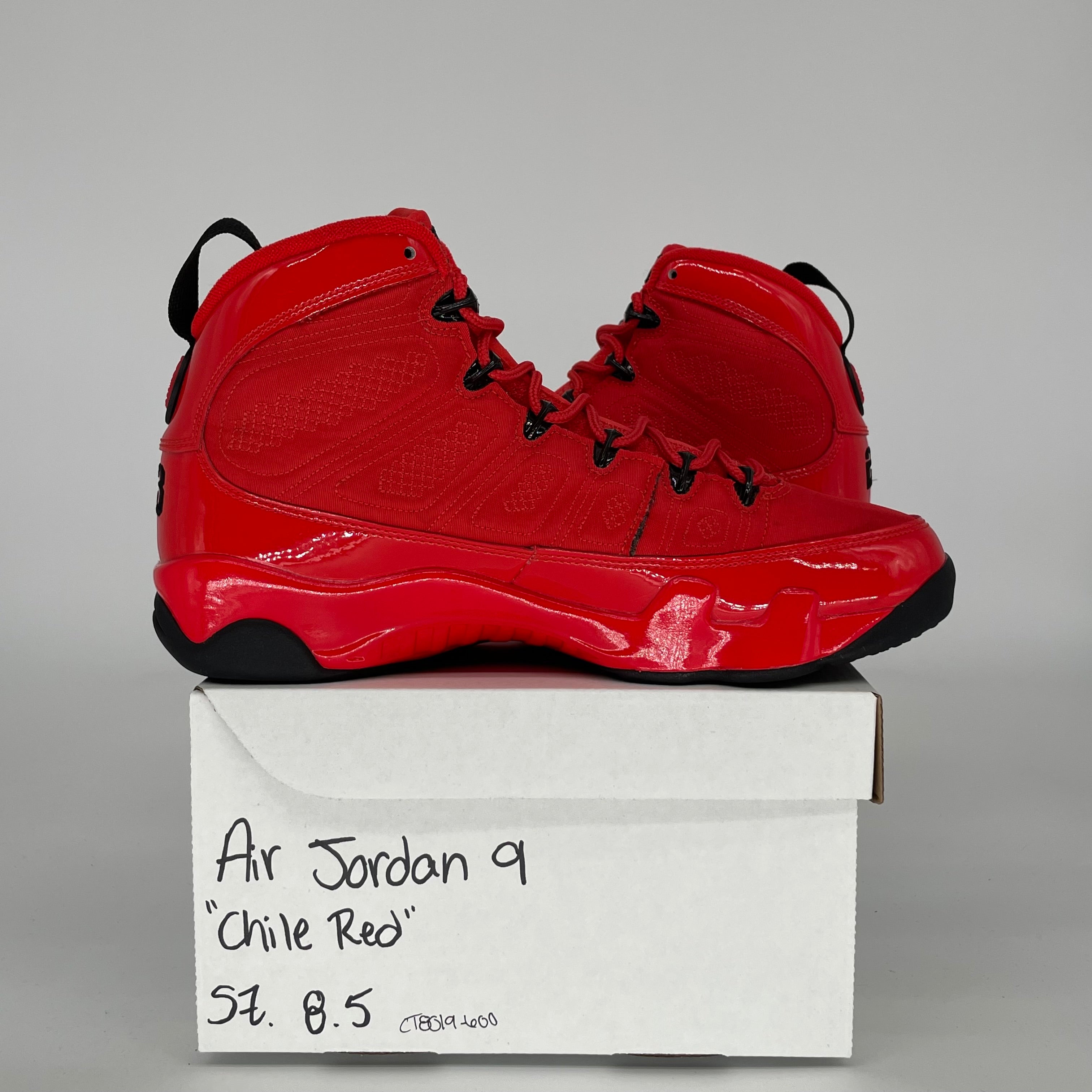 AIR JORDAN 9 CHILE RED SIZE 8.5 CT8019-600