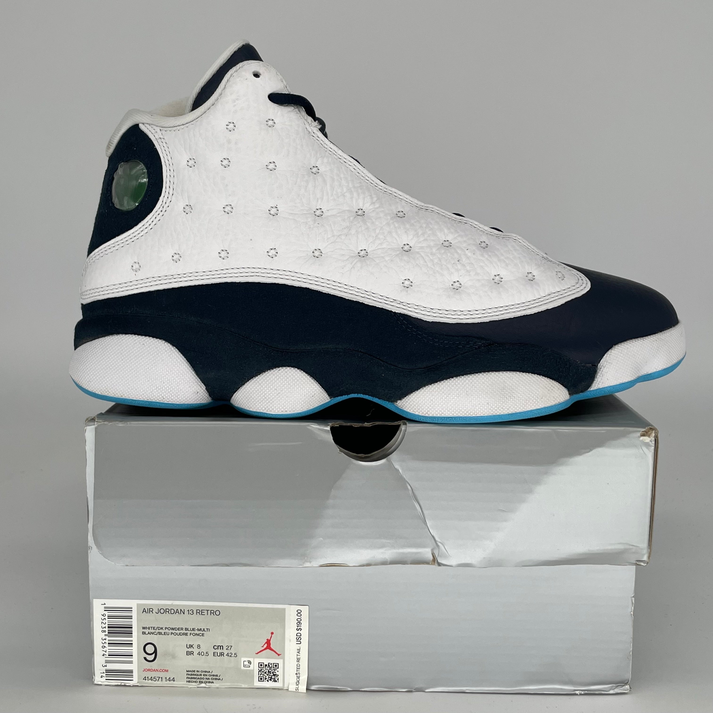 AIR JORDAN 13 OBSIDIAN SIZE 9 414571-144