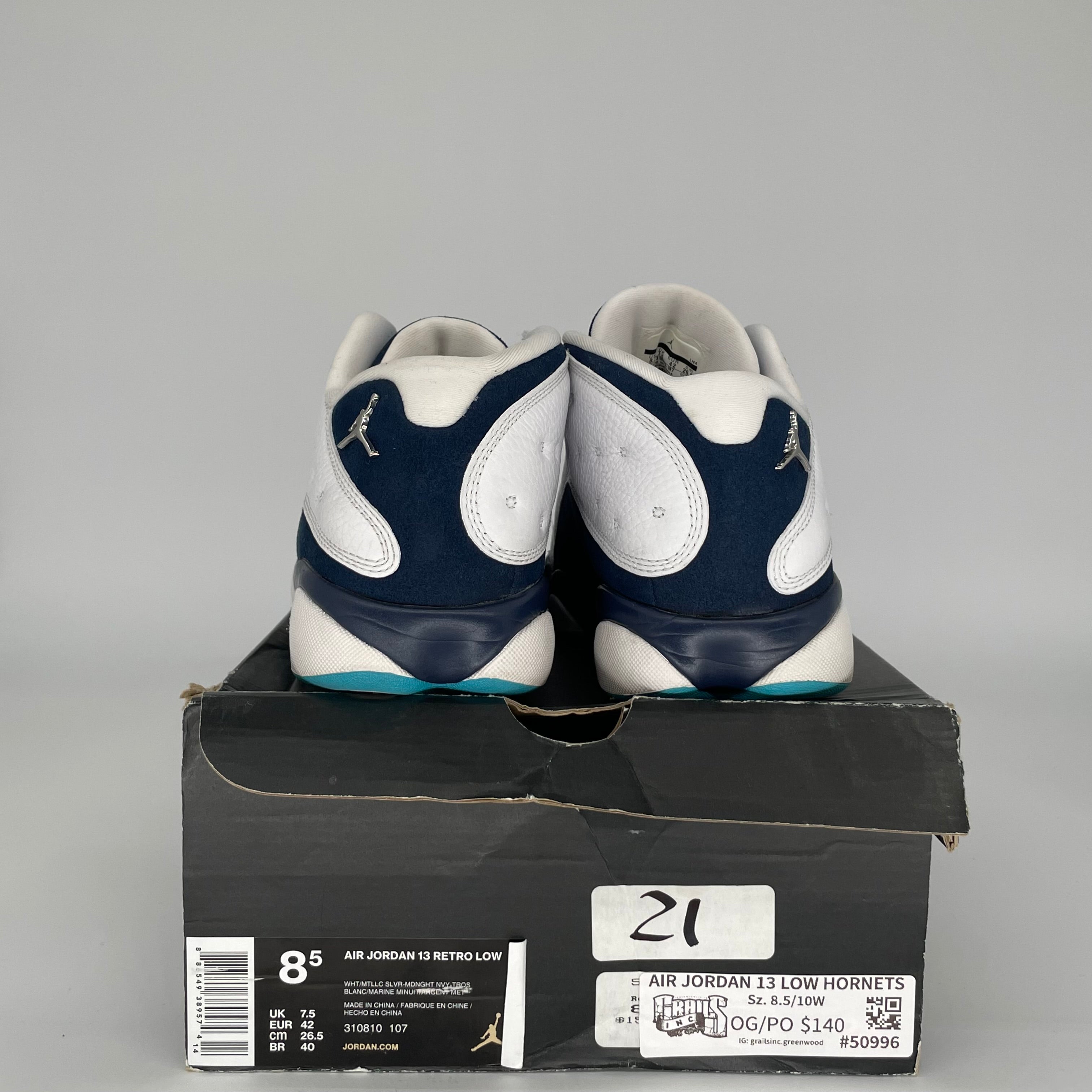 AIR JORDAN 13 LOW HORNETS SIZE 8.5 310810-107