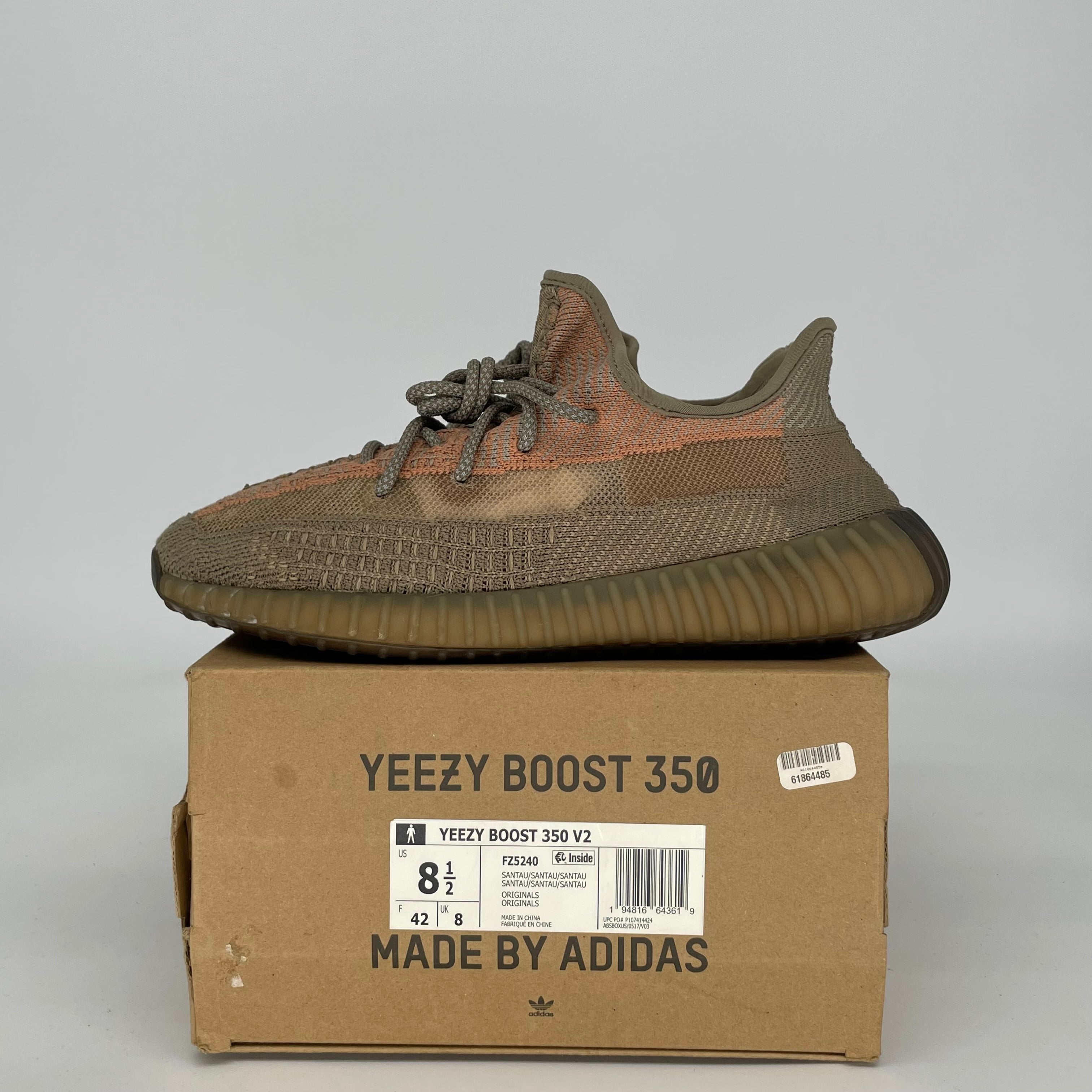 ADIDAS YEEZY 350 V2 SAND TAUPE SIZE 8.5 FZ5240