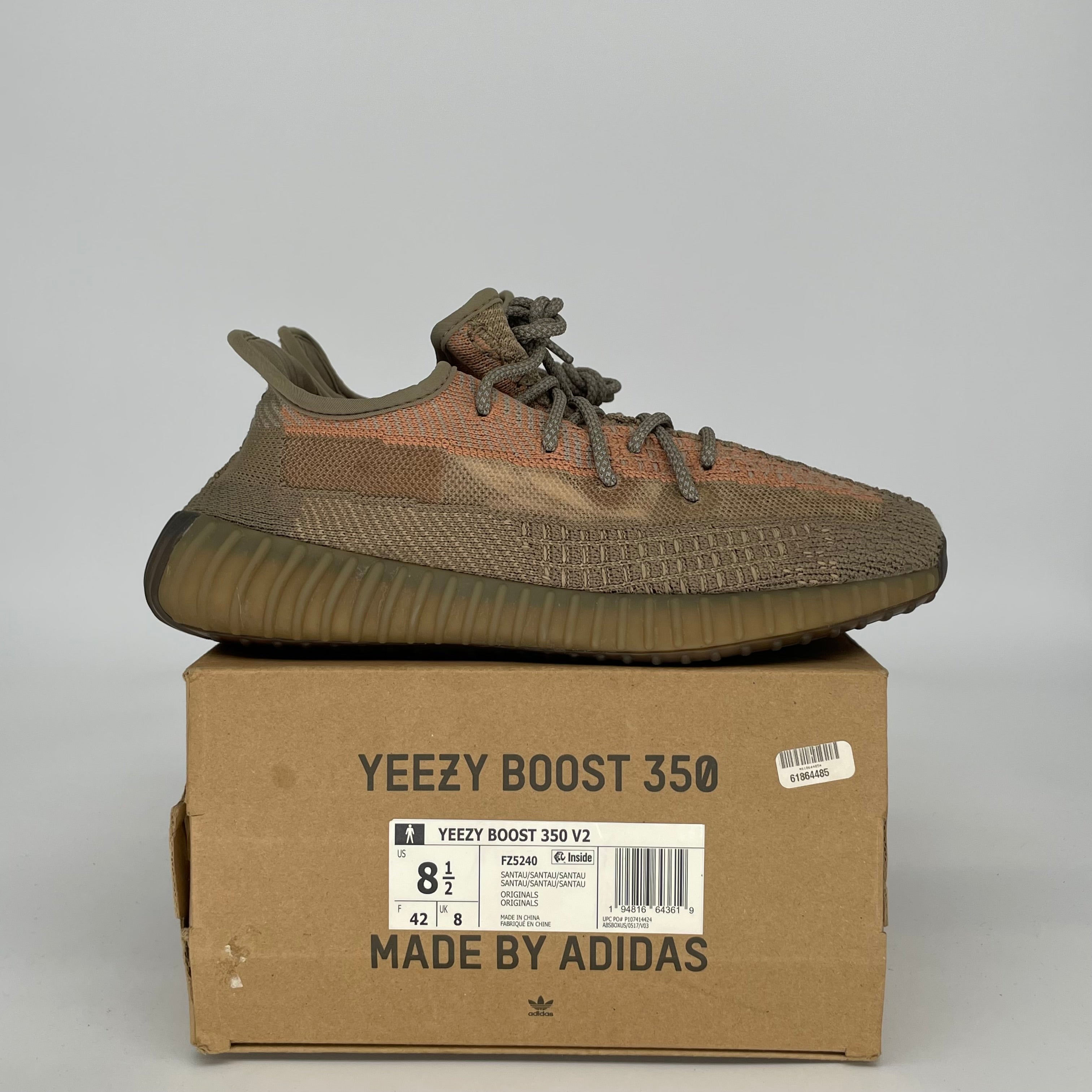 ADIDAS YEEZY 350 V2 SAND TAUPE SIZE 8.5 FZ5240