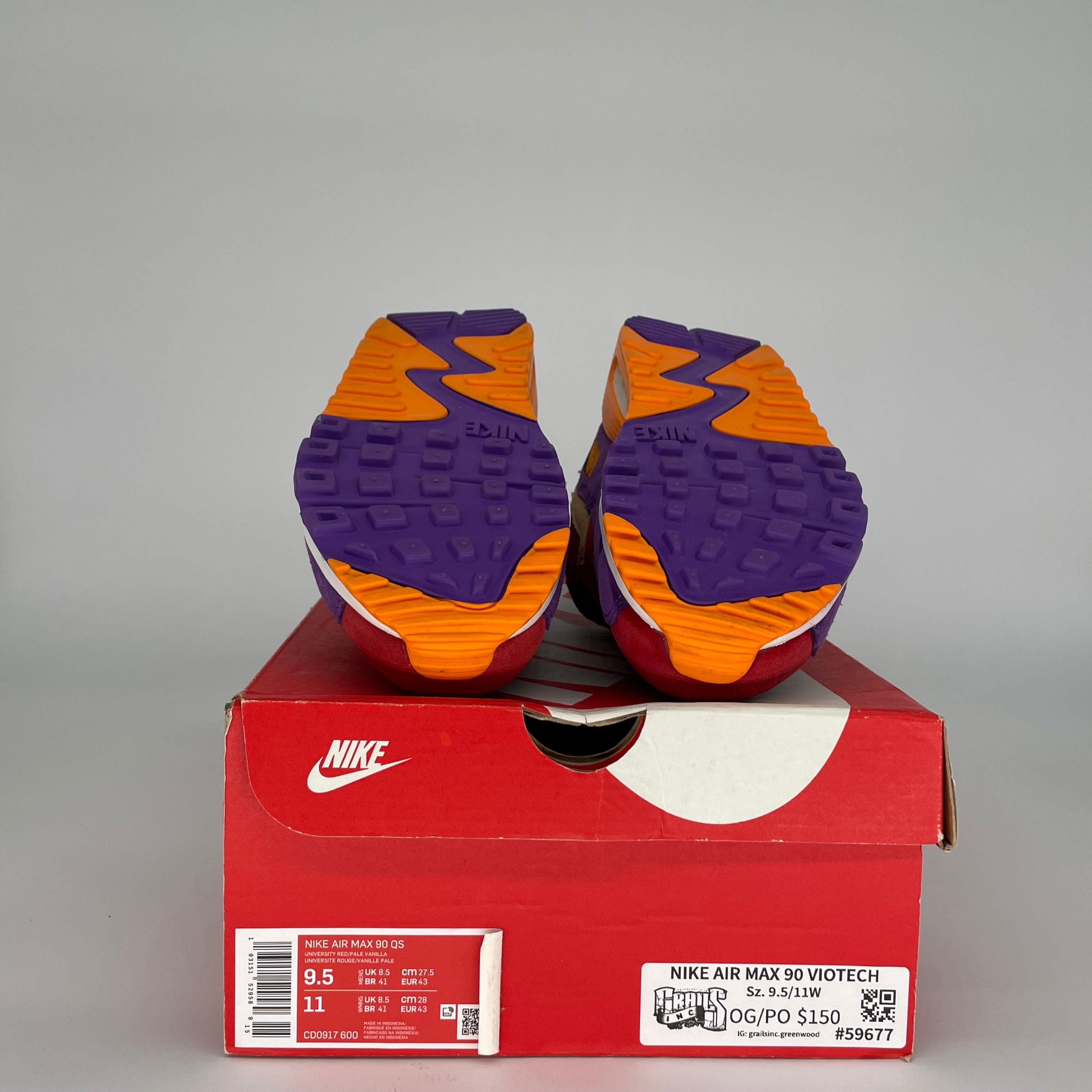 AIR MAX 90 VIOTECH SIZE 9.5 CD0917-600