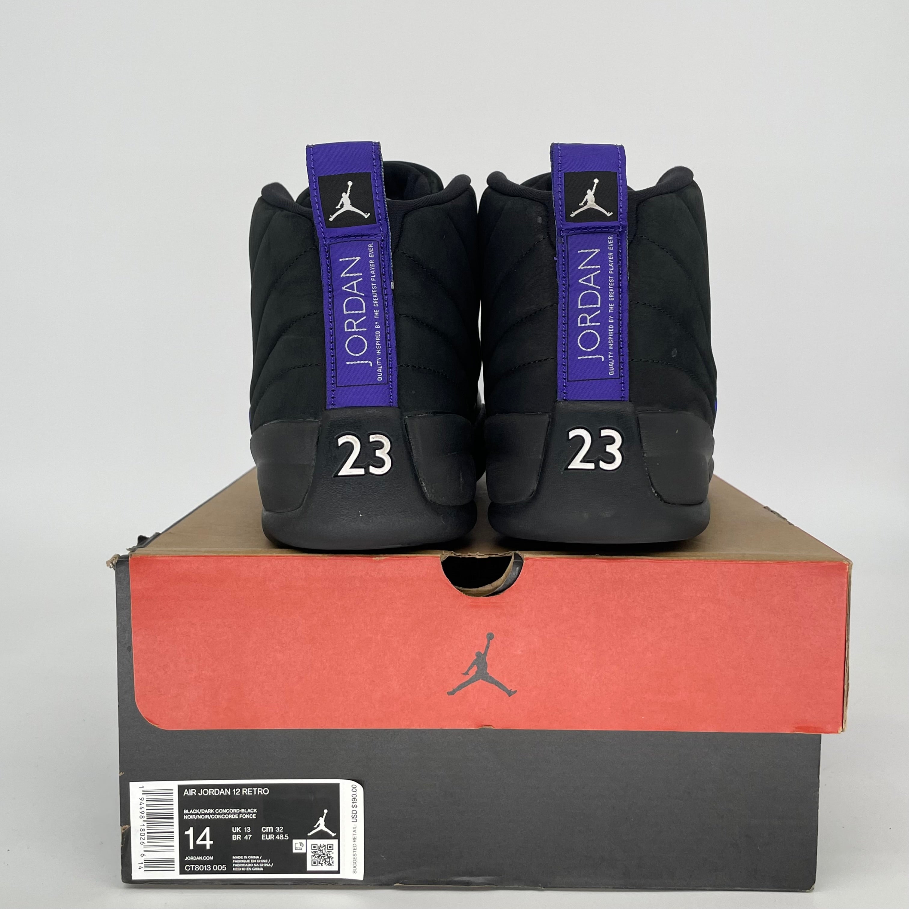 AIR JORDAN 12 DARK CONCORD SIZE 14 CT8013-005