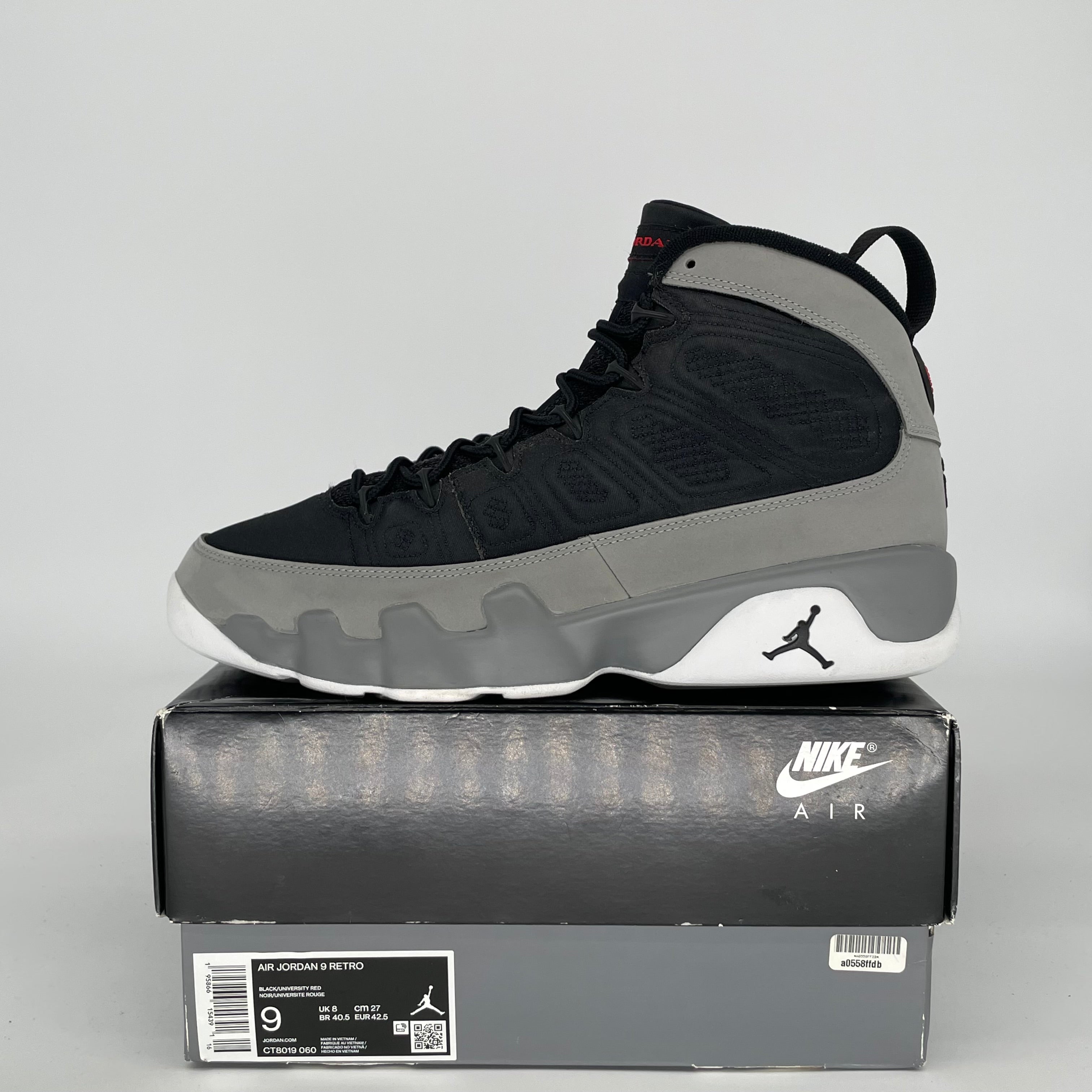 AIR JORDAN 9 PARTICLE GREY SIZE 9 CT8019-060