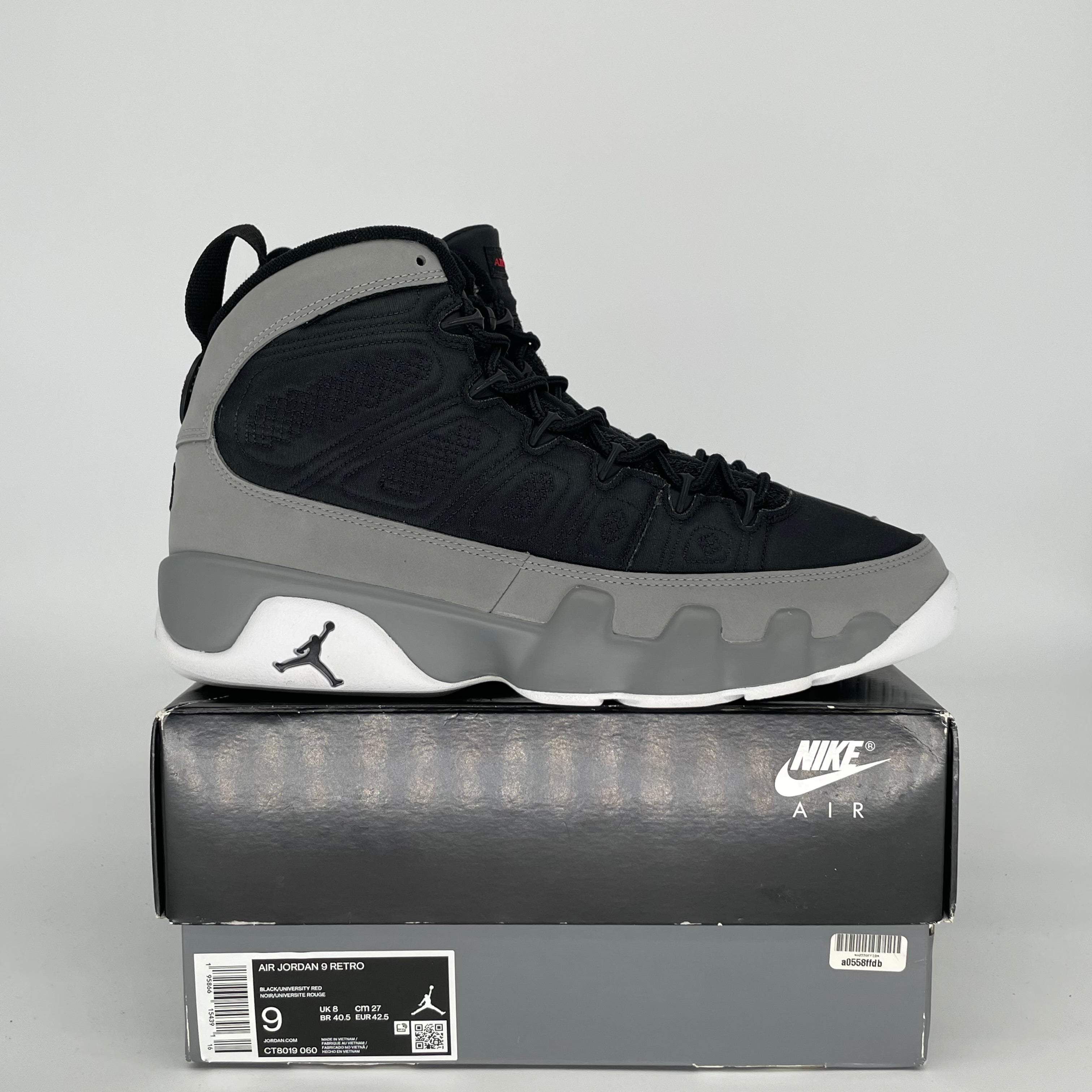 AIR JORDAN 9 PARTICLE GREY SIZE 9 CT8019-060