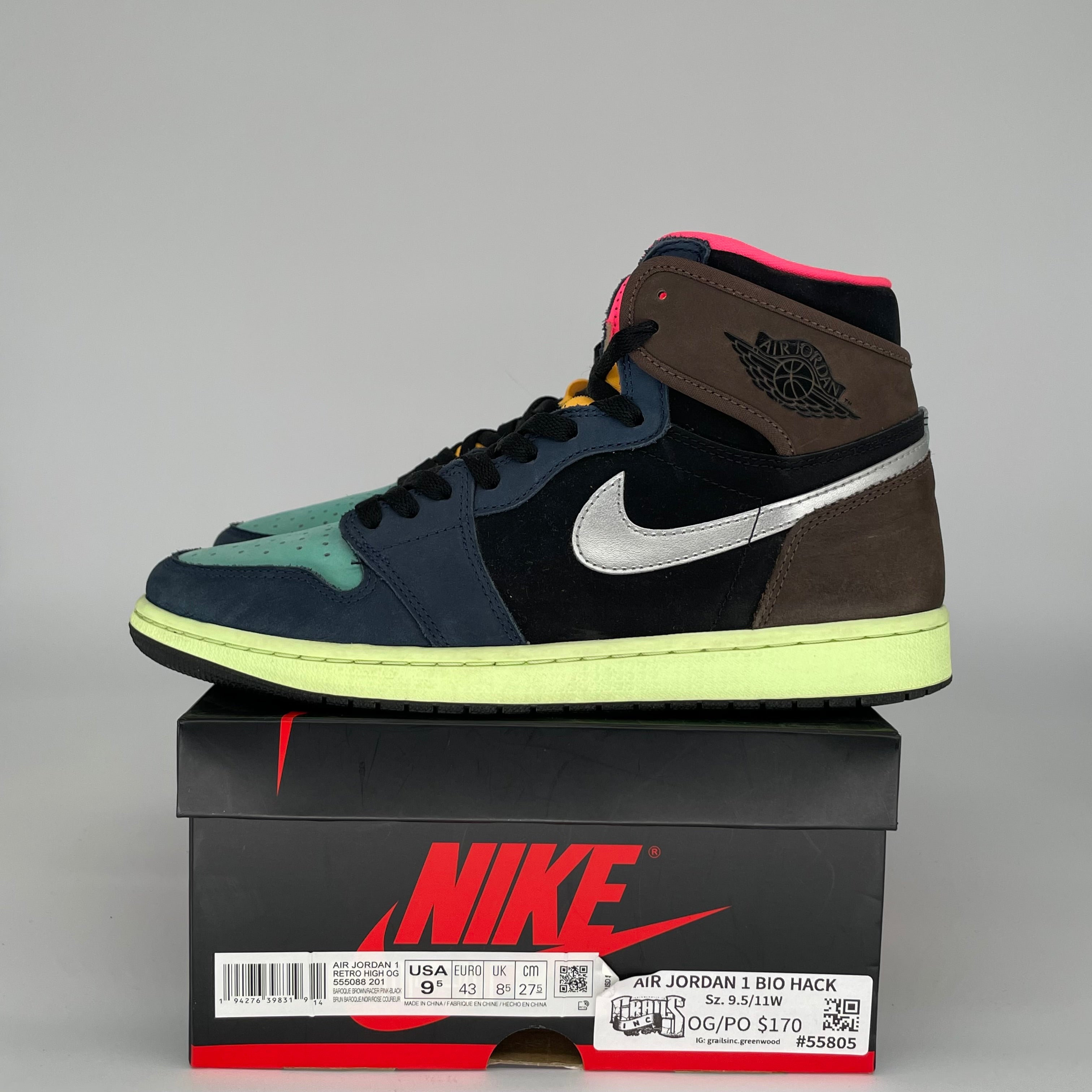 AIR JORDAN 1 BIO HACK SIZE 9.5 555088-201