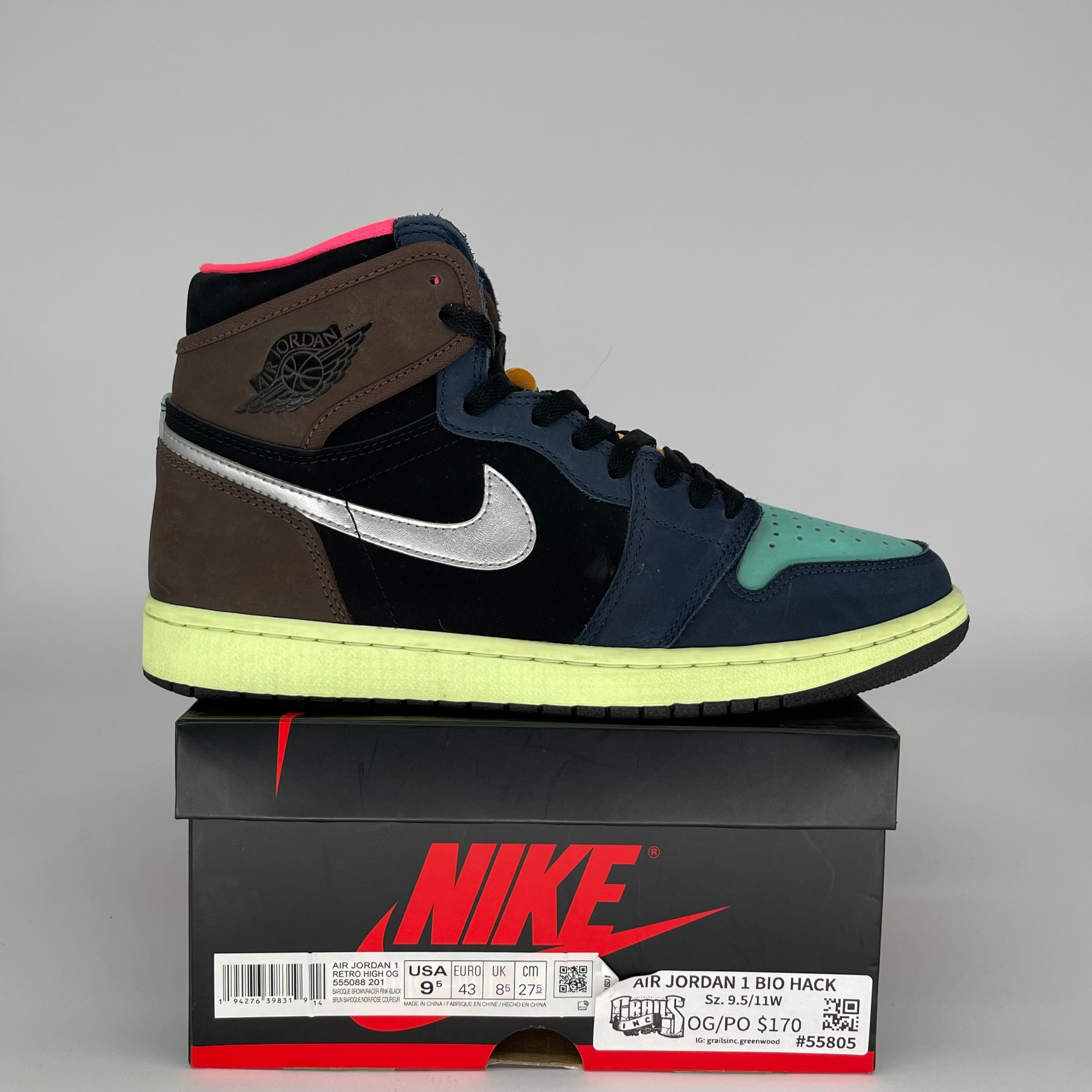 AIR JORDAN 1 BIO HACK SIZE 9.5 555088-201