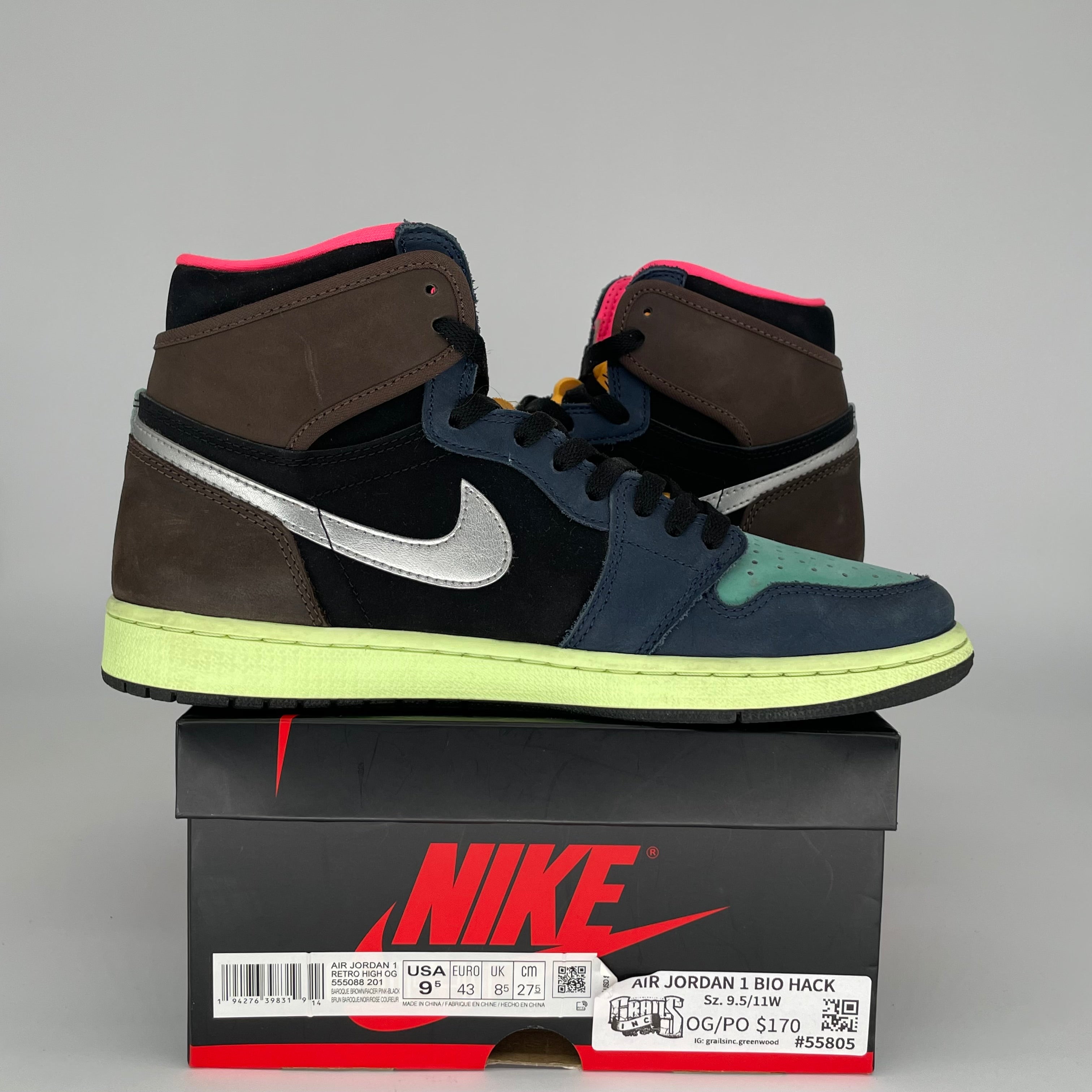 AIR JORDAN 1 BIO HACK SIZE 9.5 555088-201