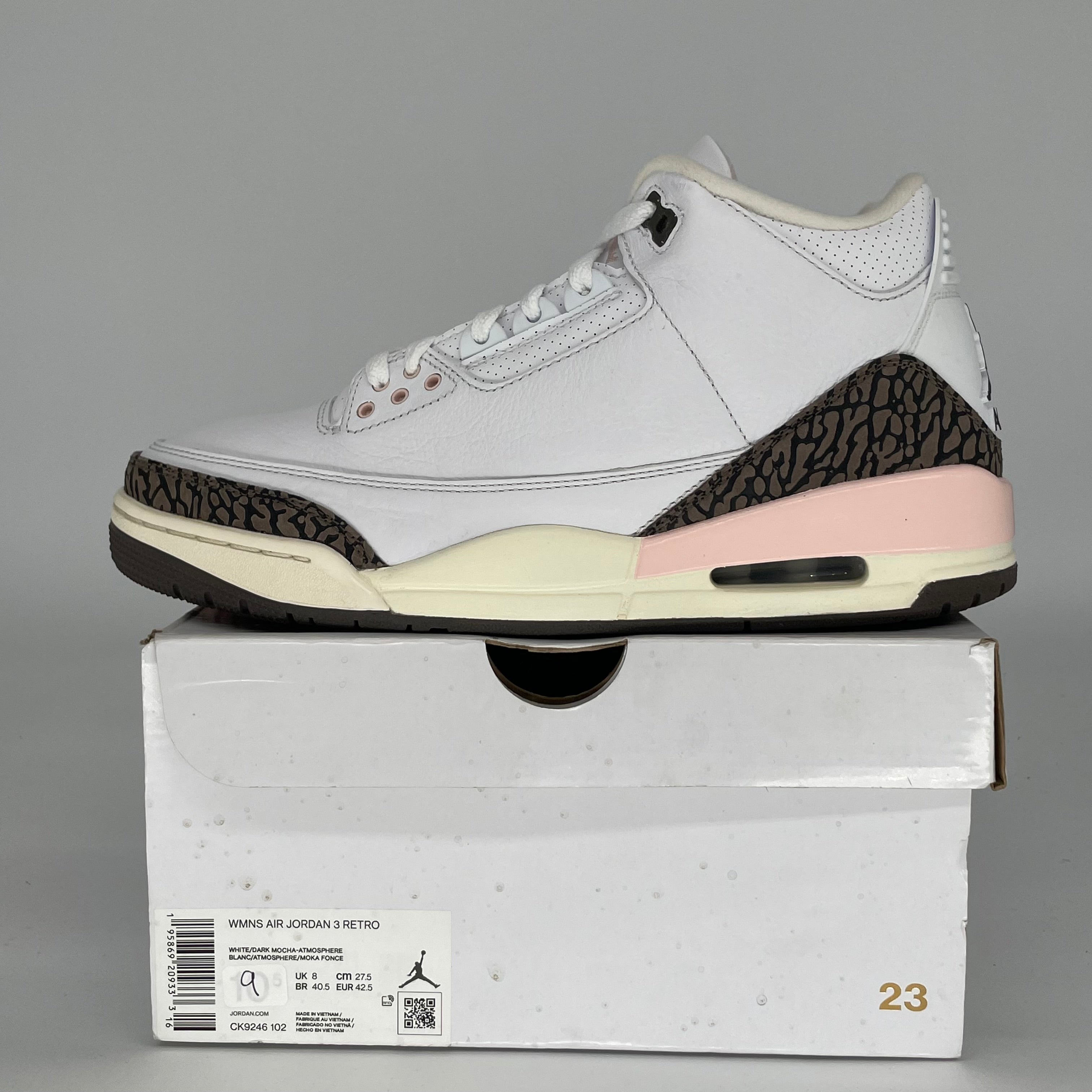 AIR JORDAN 3 NEAPOLITAN W SIZE 9/10.5W CK9246-102