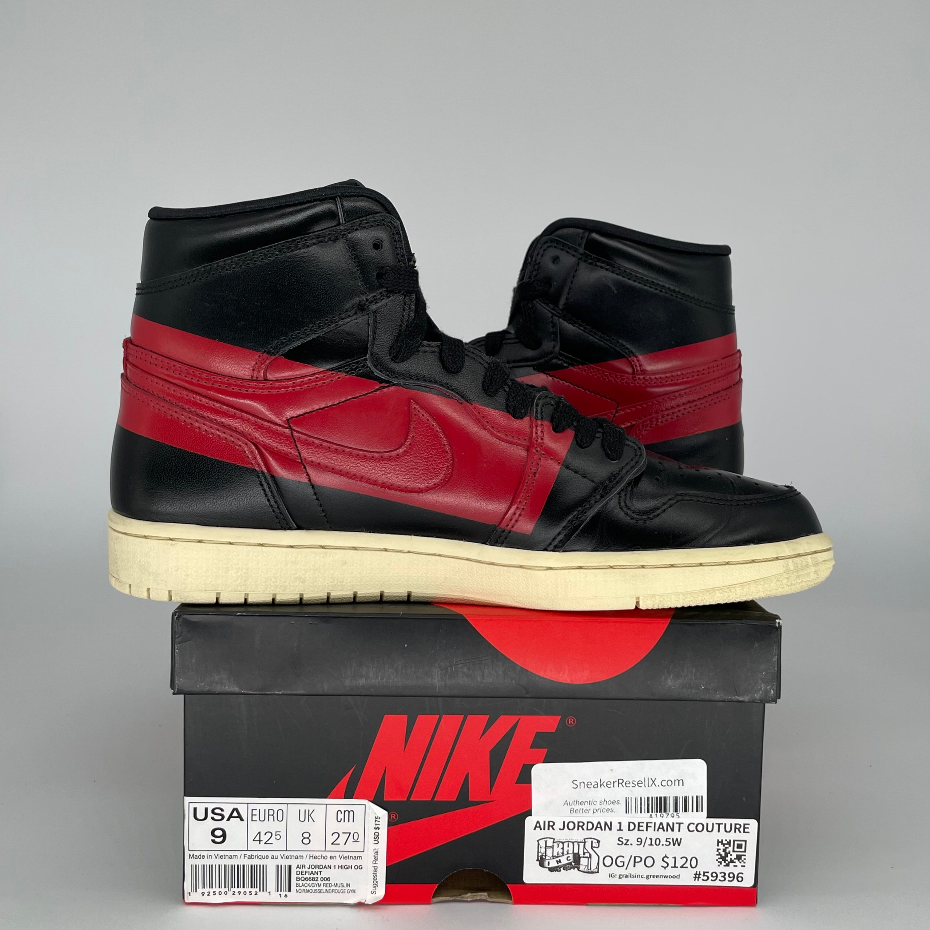 AIR JORDAN 1 DEFIANT COUTURE SIZE 9 BQ6682-006