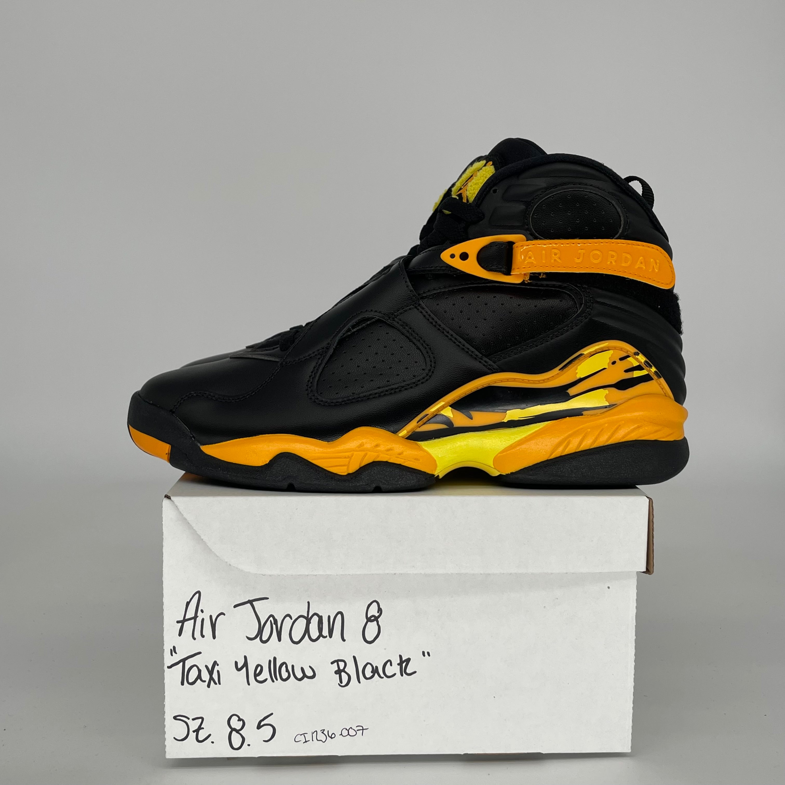 AIR JORDAN 8 TAXI YELLOW BLACK W SIZE 8.5/10W CI1236-007