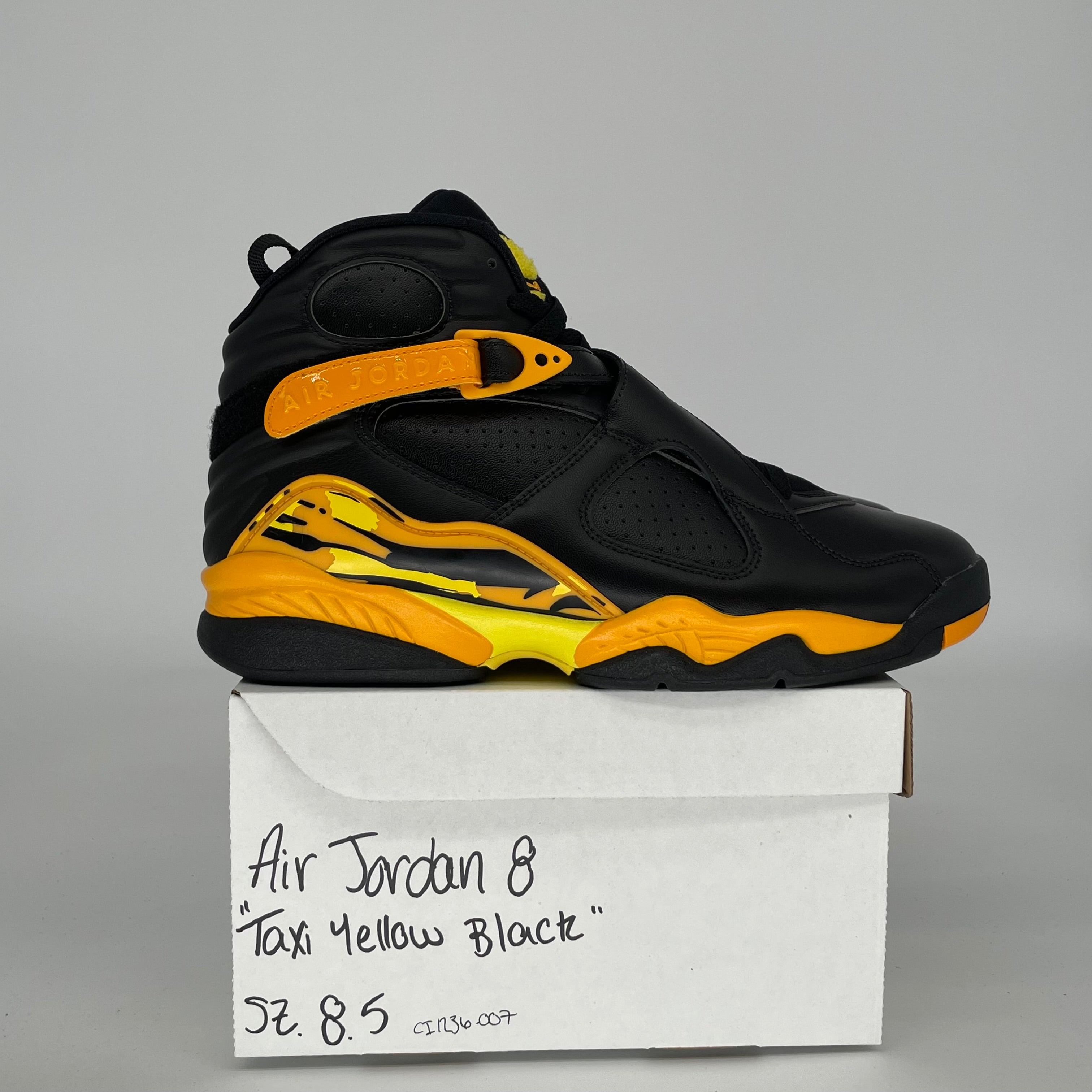 AIR JORDAN 8 TAXI YELLOW BLACK W SIZE 8.5/10W CI1236-007