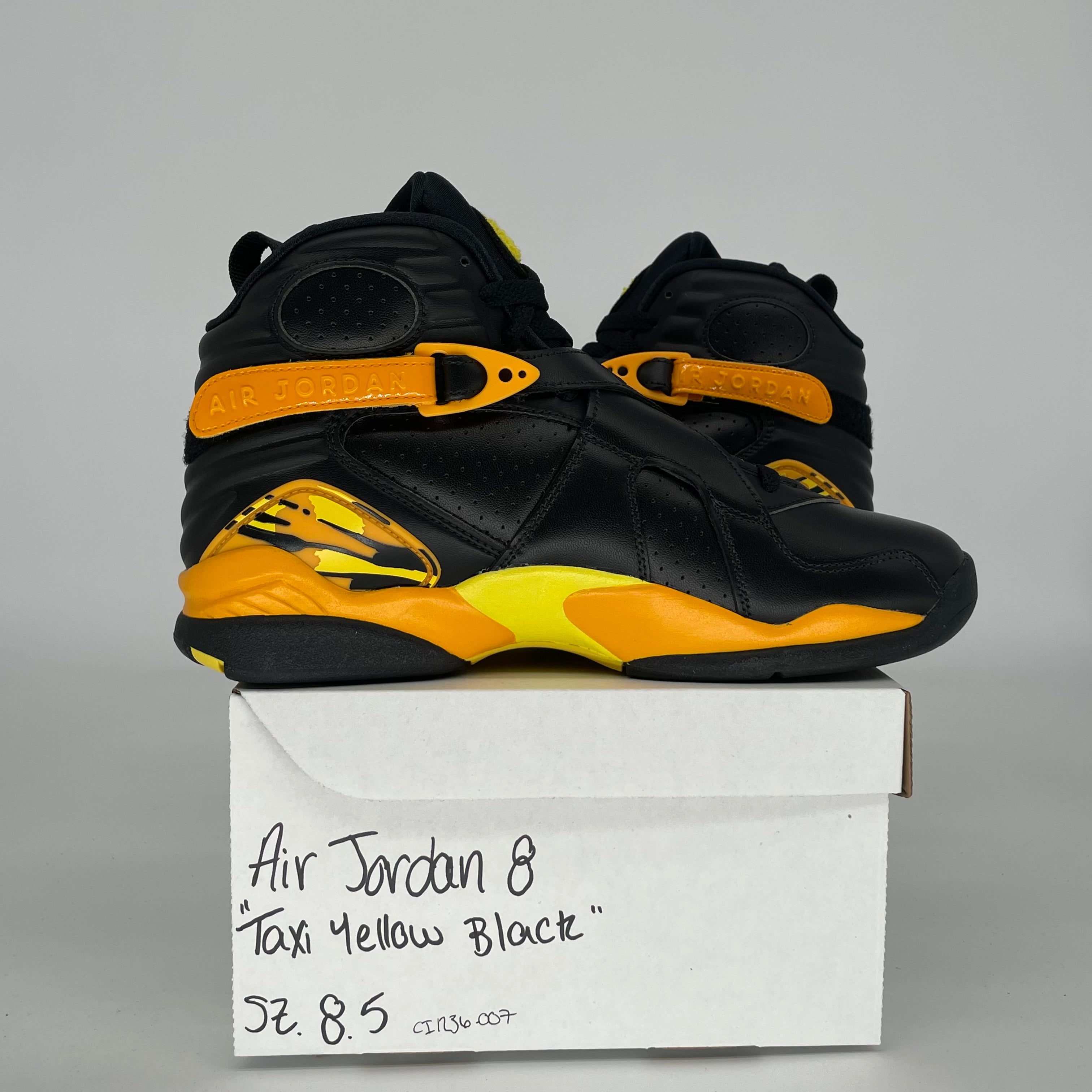 AIR JORDAN 8 TAXI YELLOW BLACK W SIZE 8.5/10W CI1236-007