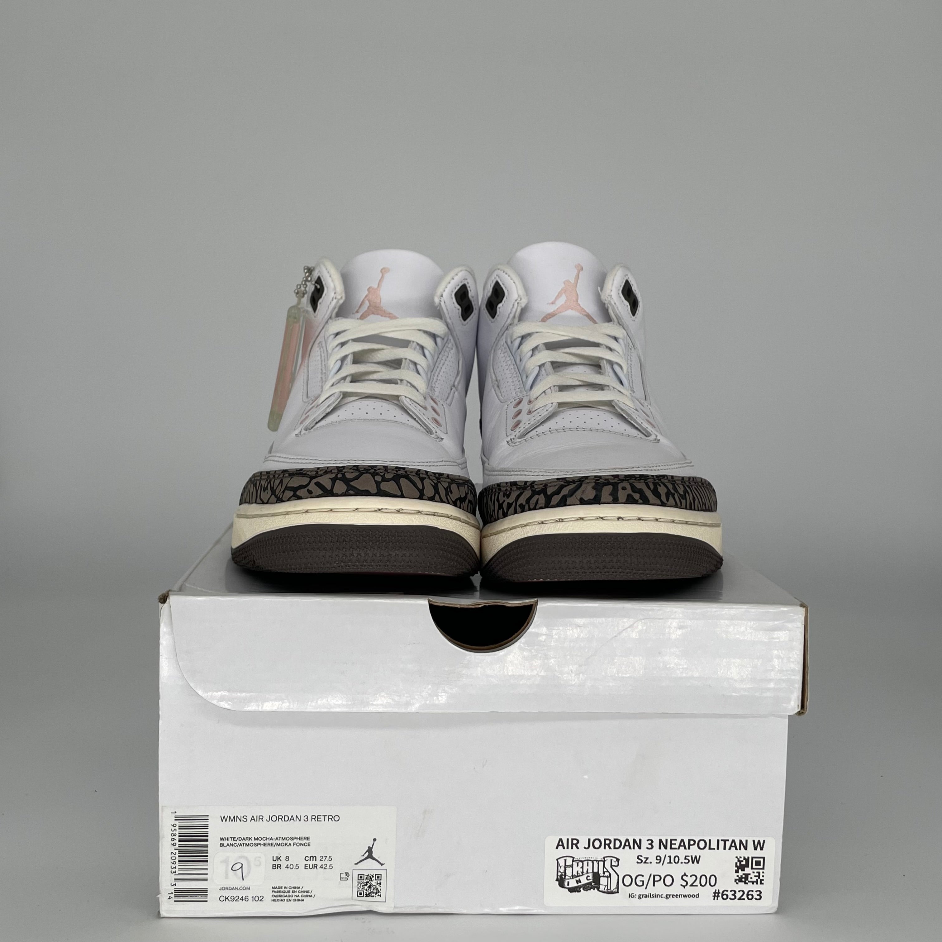 AIR JORDAN 3 NEAPOLITAN W SIZE 9/10.5W CK9246-102