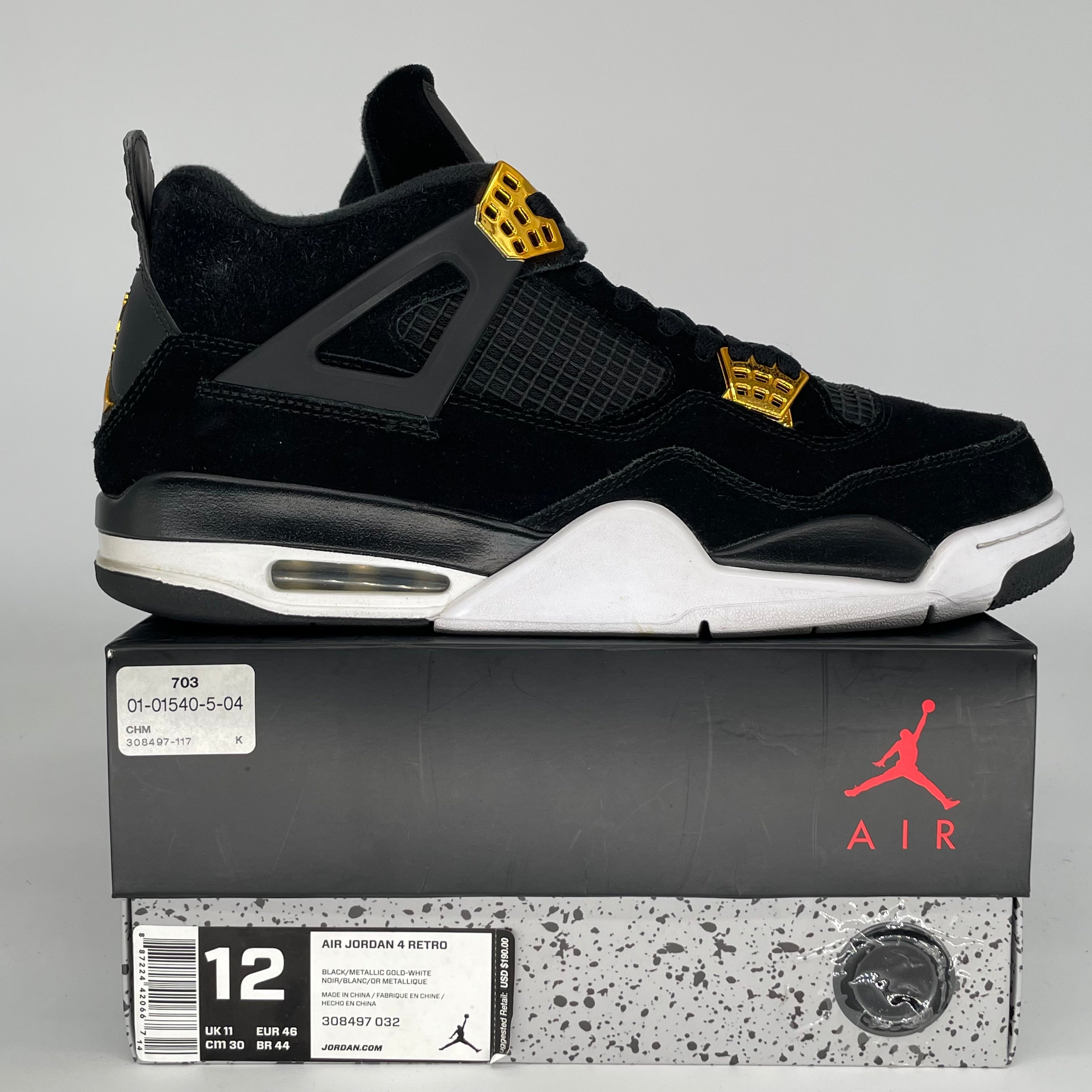 AIR JORDAN 4 ROYALTY SIZE 12 308497-032