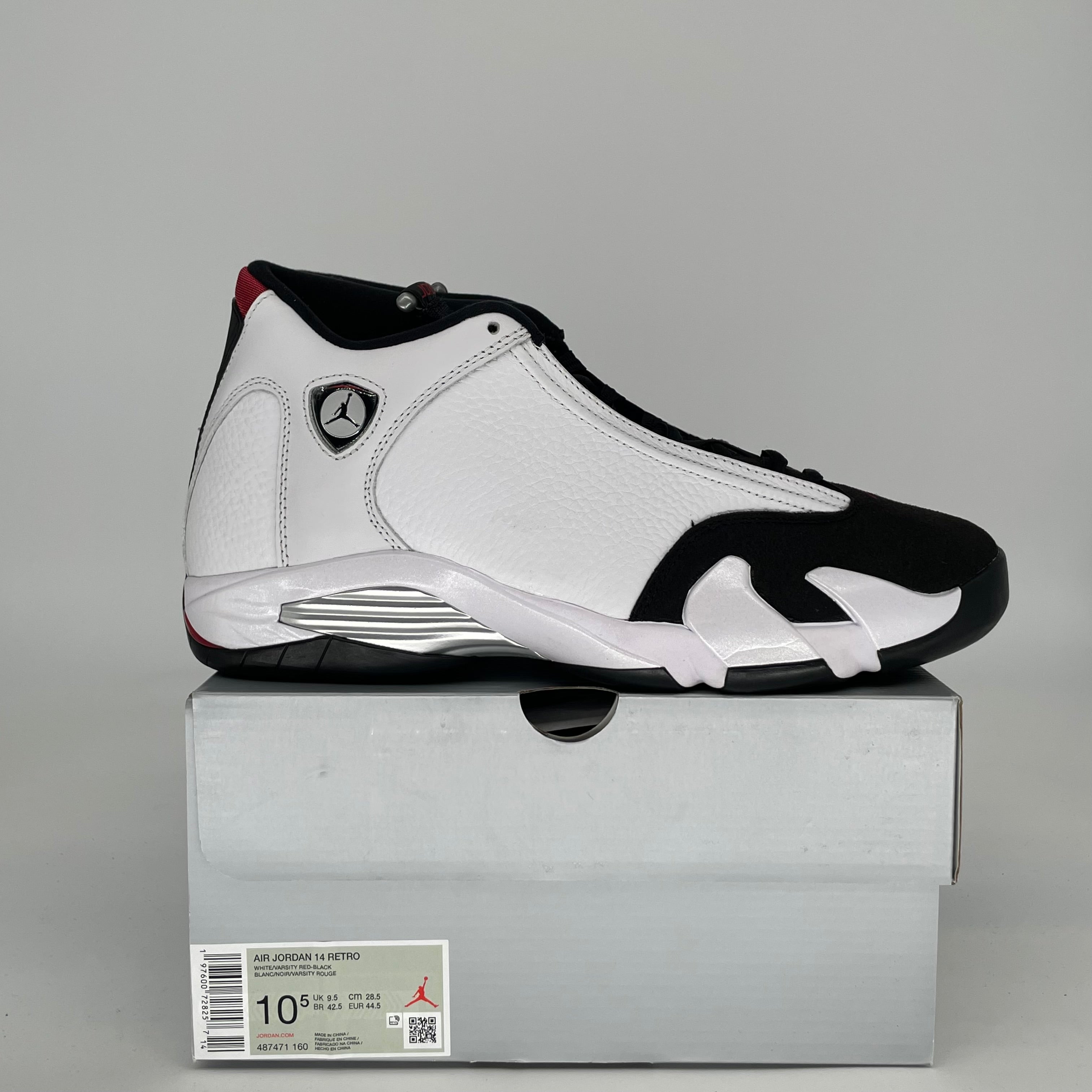 AIR JORDAN 14 BLACK TOE SIZE 10.5 487471-160