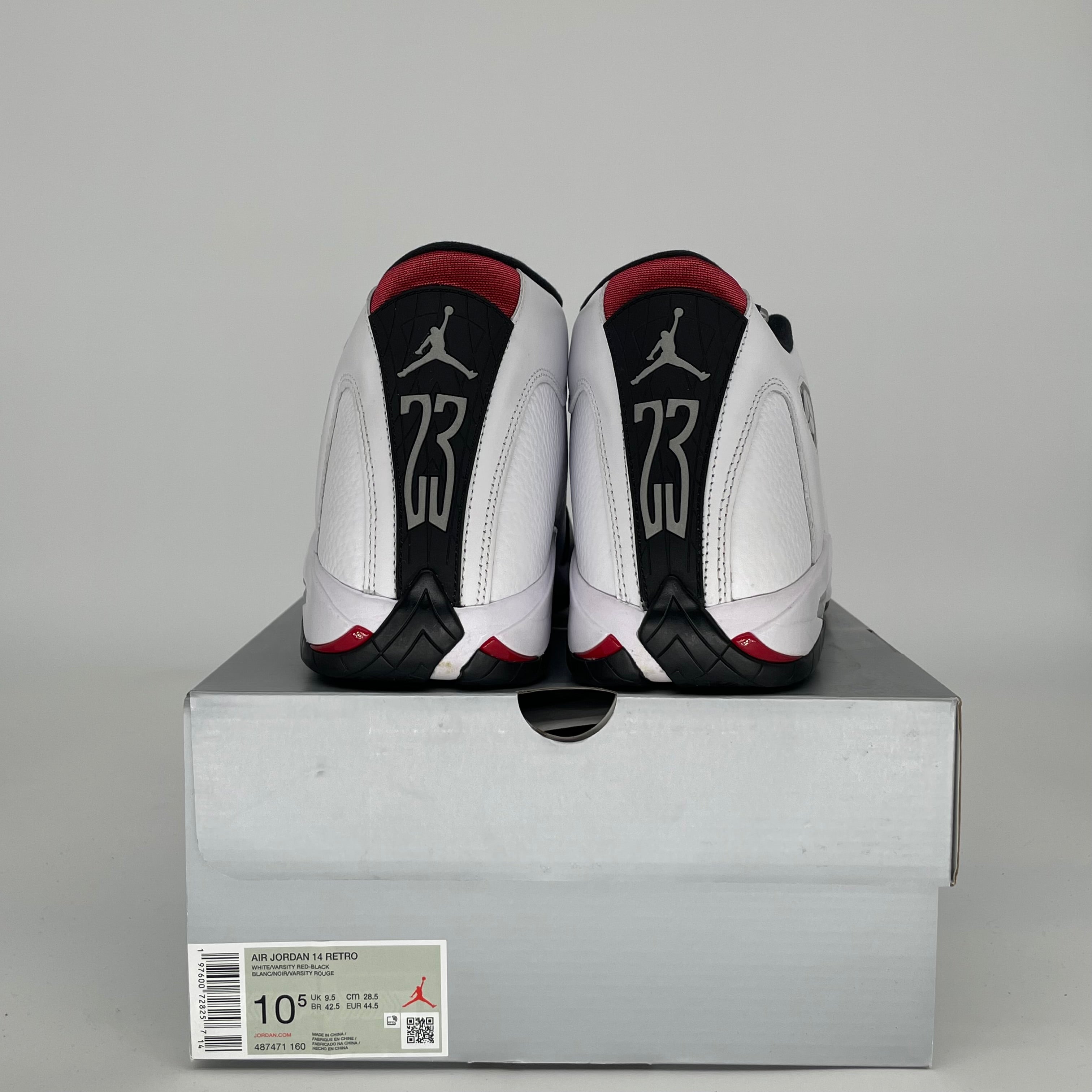 AIR JORDAN 14 BLACK TOE SIZE 10.5 487471-160