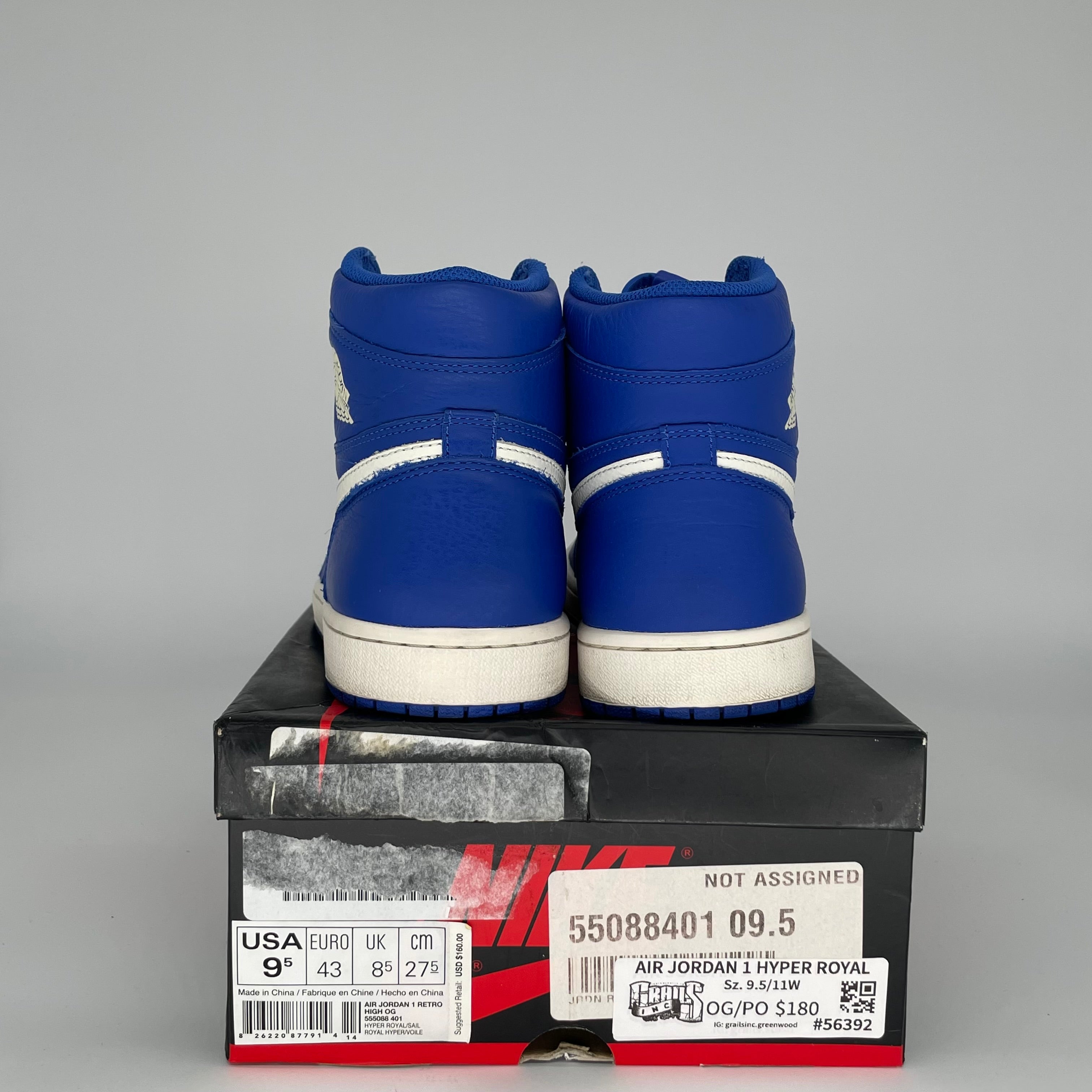 AIR JORDAN 1 HYPER ROYAL SIZE 9.5 555088-401