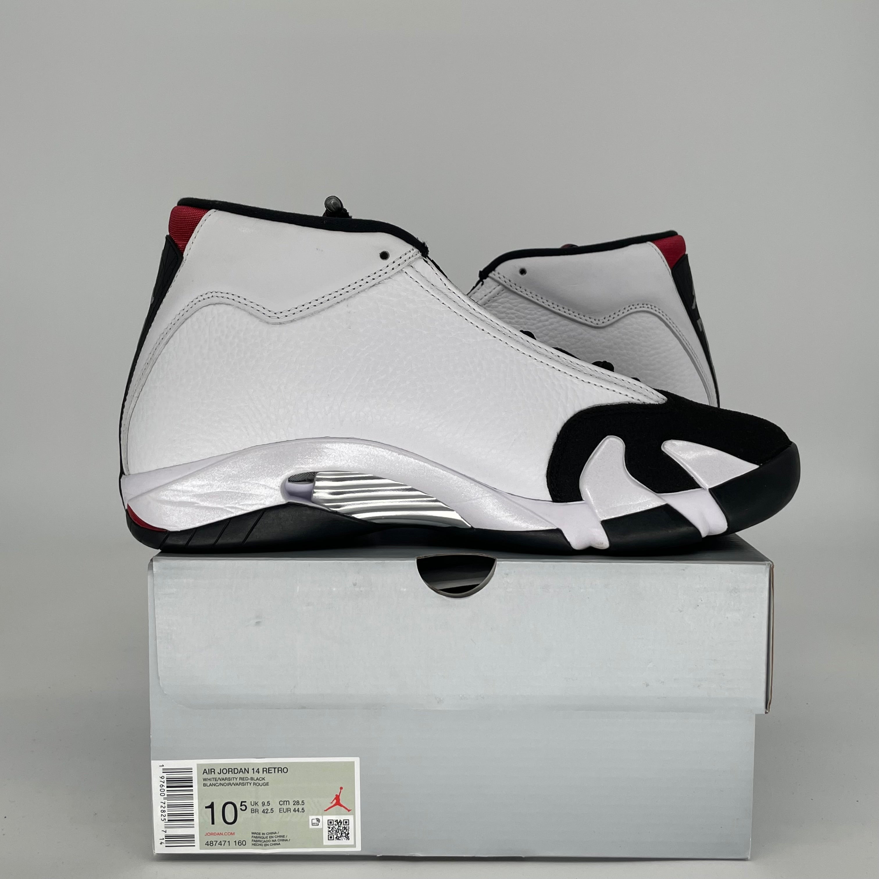 AIR JORDAN 14 BLACK TOE SIZE 10.5 487471-160