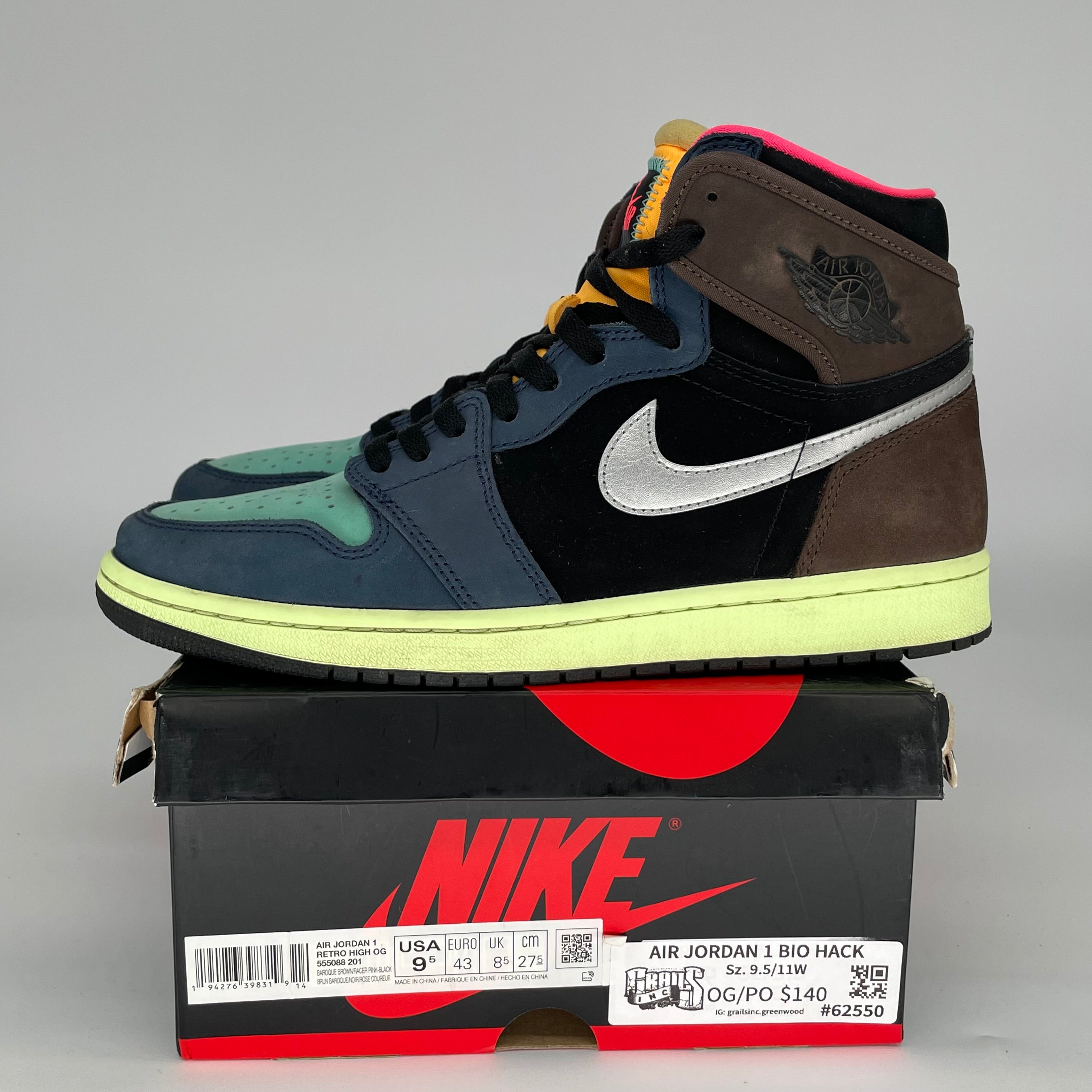 AIR JORDAN 1 BIO HACK SIZE 9.5 555088-201