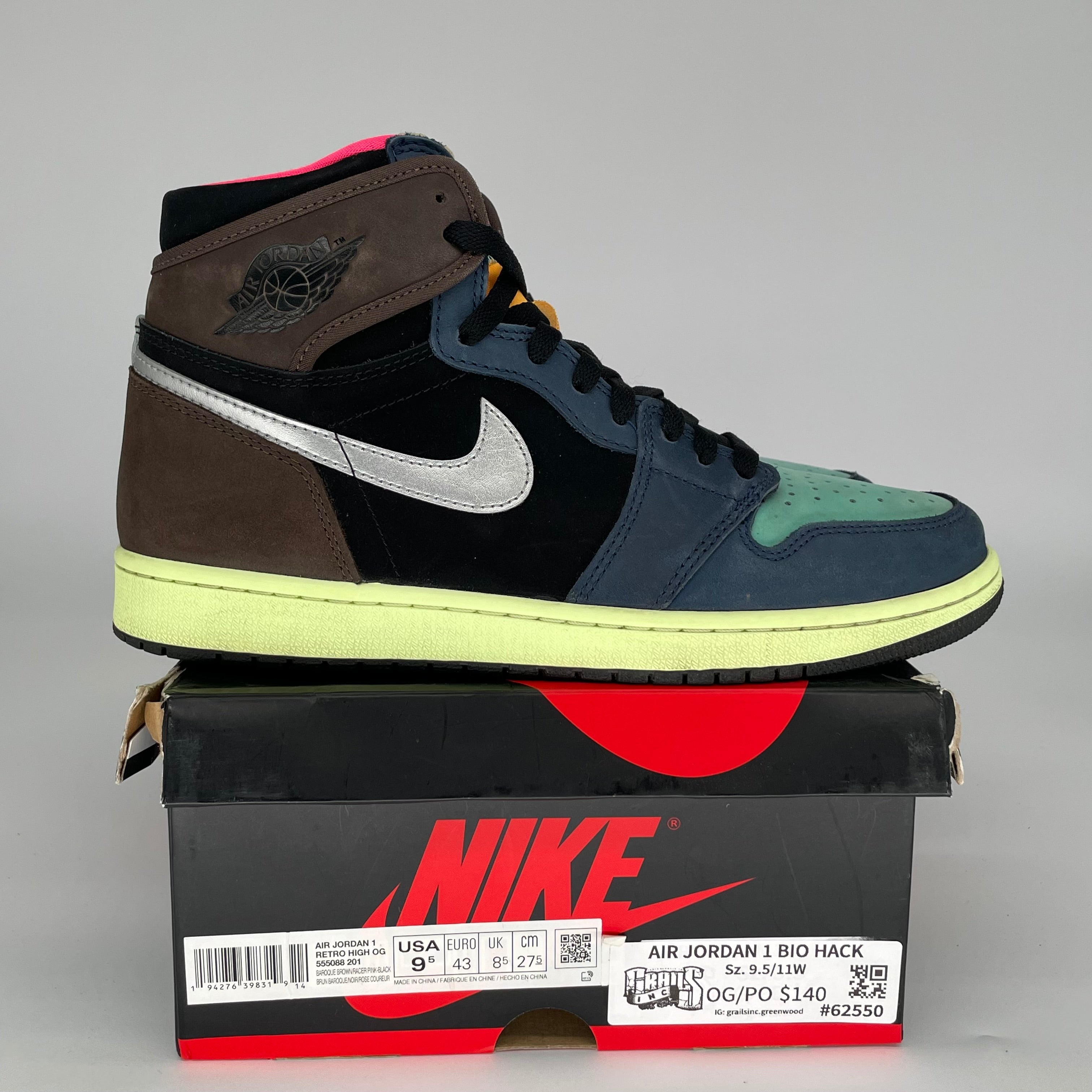 AIR JORDAN 1 BIO HACK SIZE 9.5 555088-201