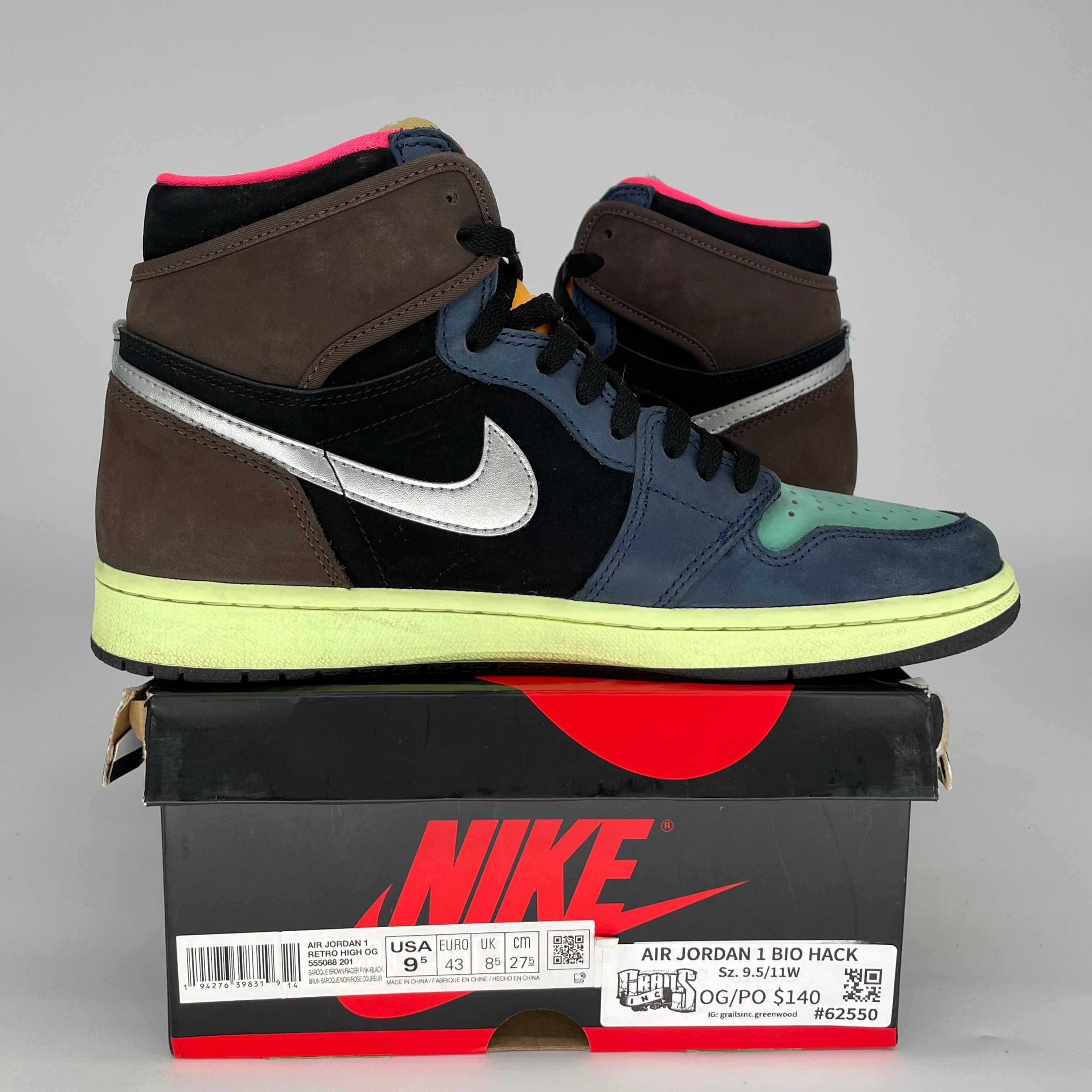 AIR JORDAN 1 BIO HACK SIZE 9.5 555088-201