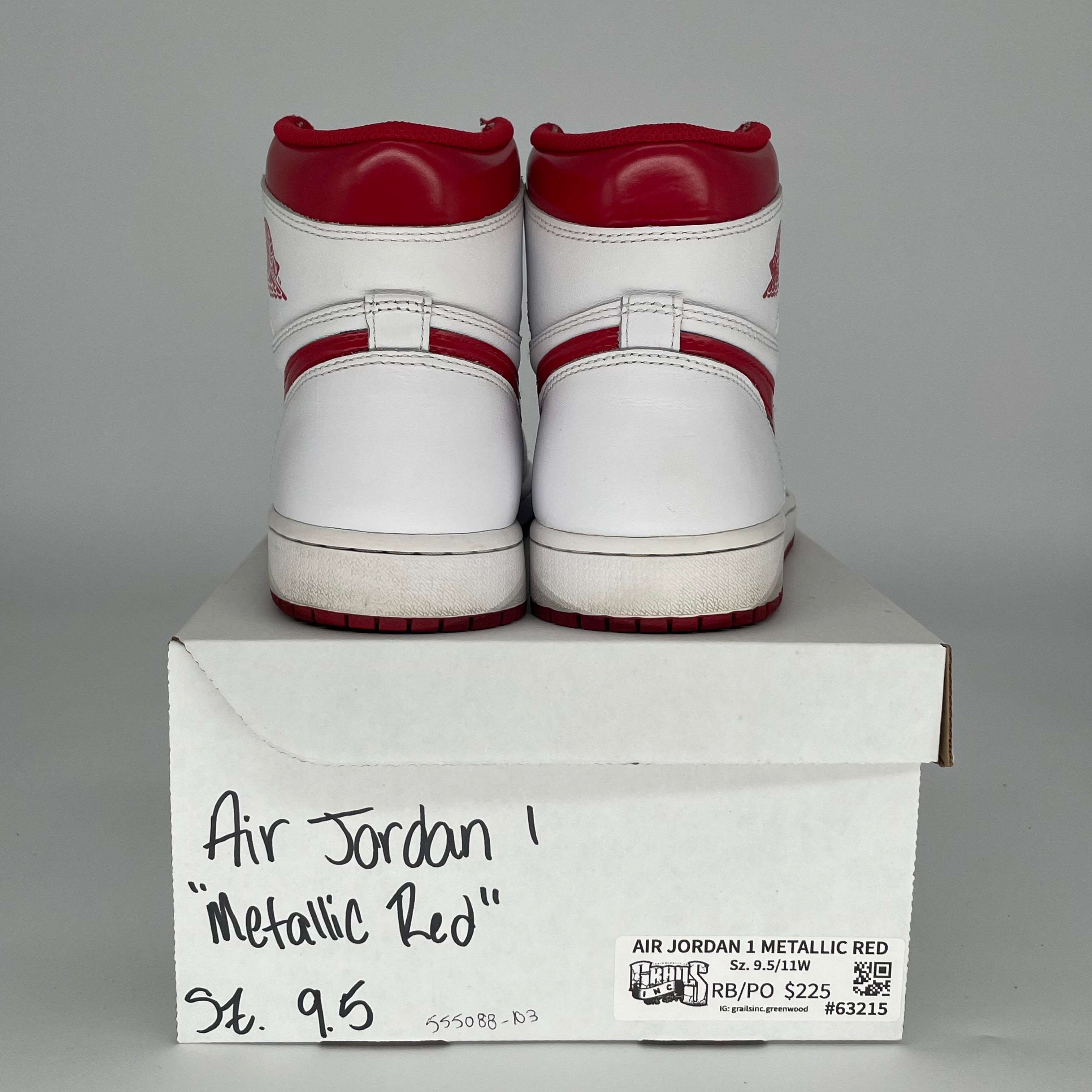 AIR JORDAN 1 METALLIC RED SIZE 9.5 555088-103