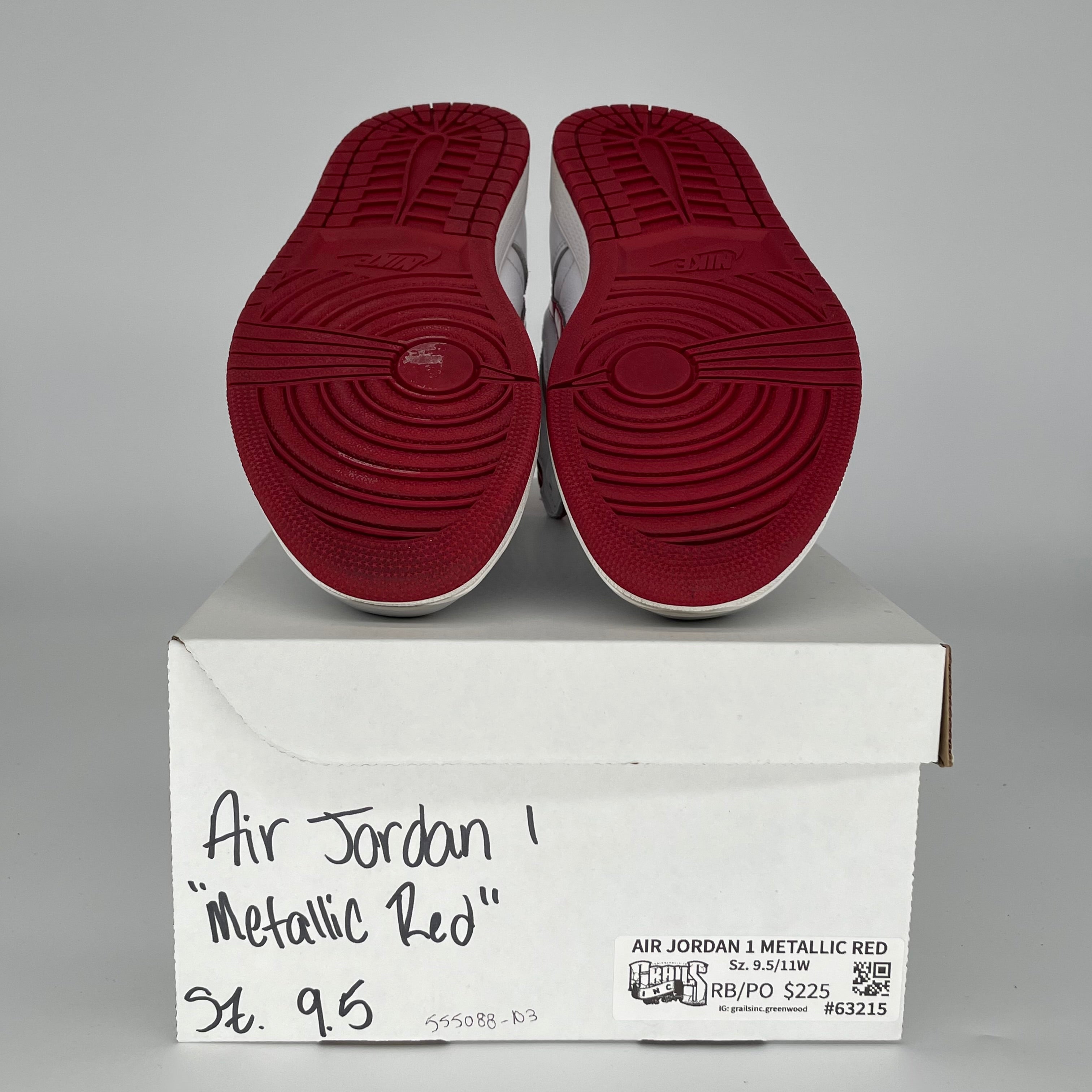 AIR JORDAN 1 METALLIC RED SIZE 9.5 555088-103