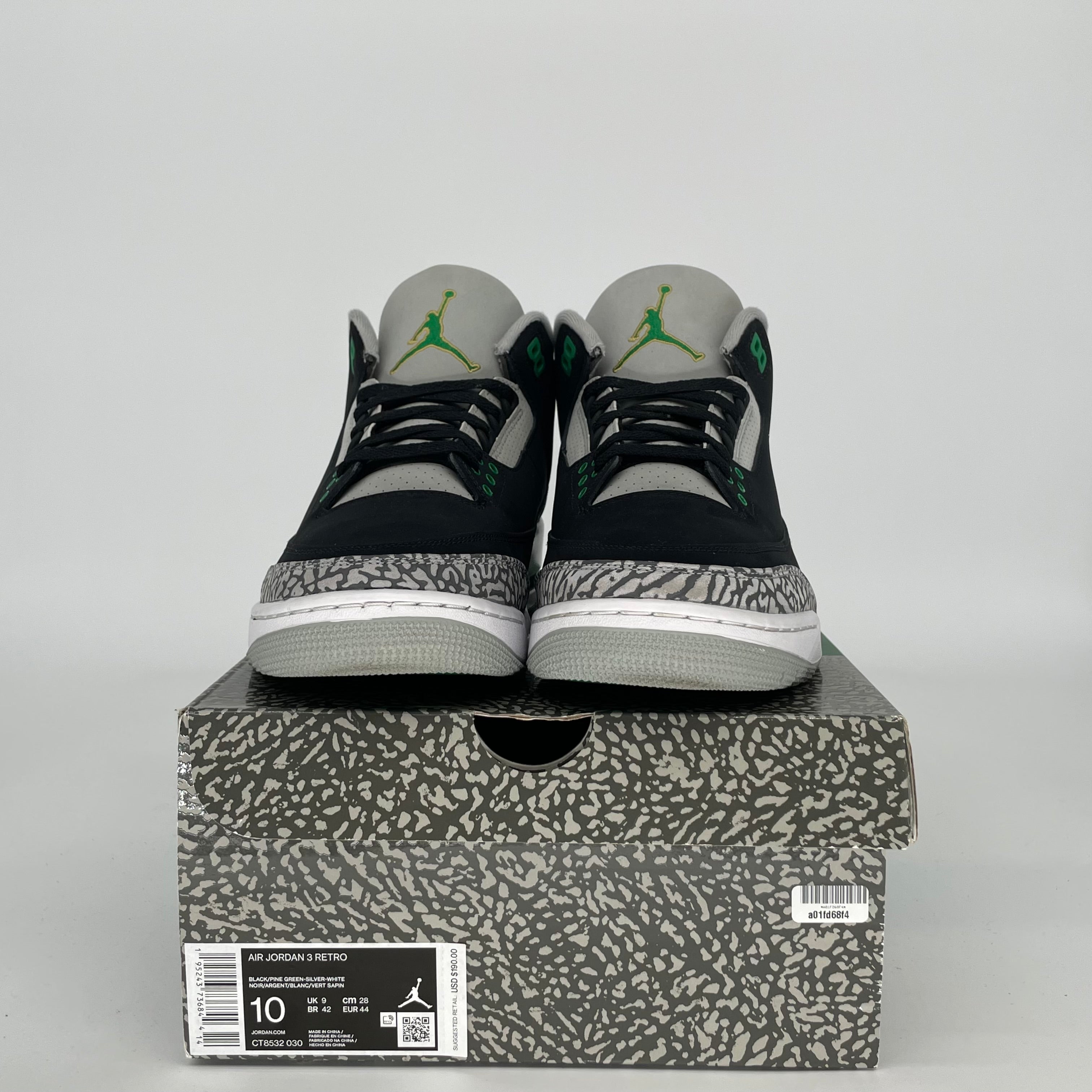 AIR JORDAN 3 PINE GREEN SIZE 10 CT8532-030