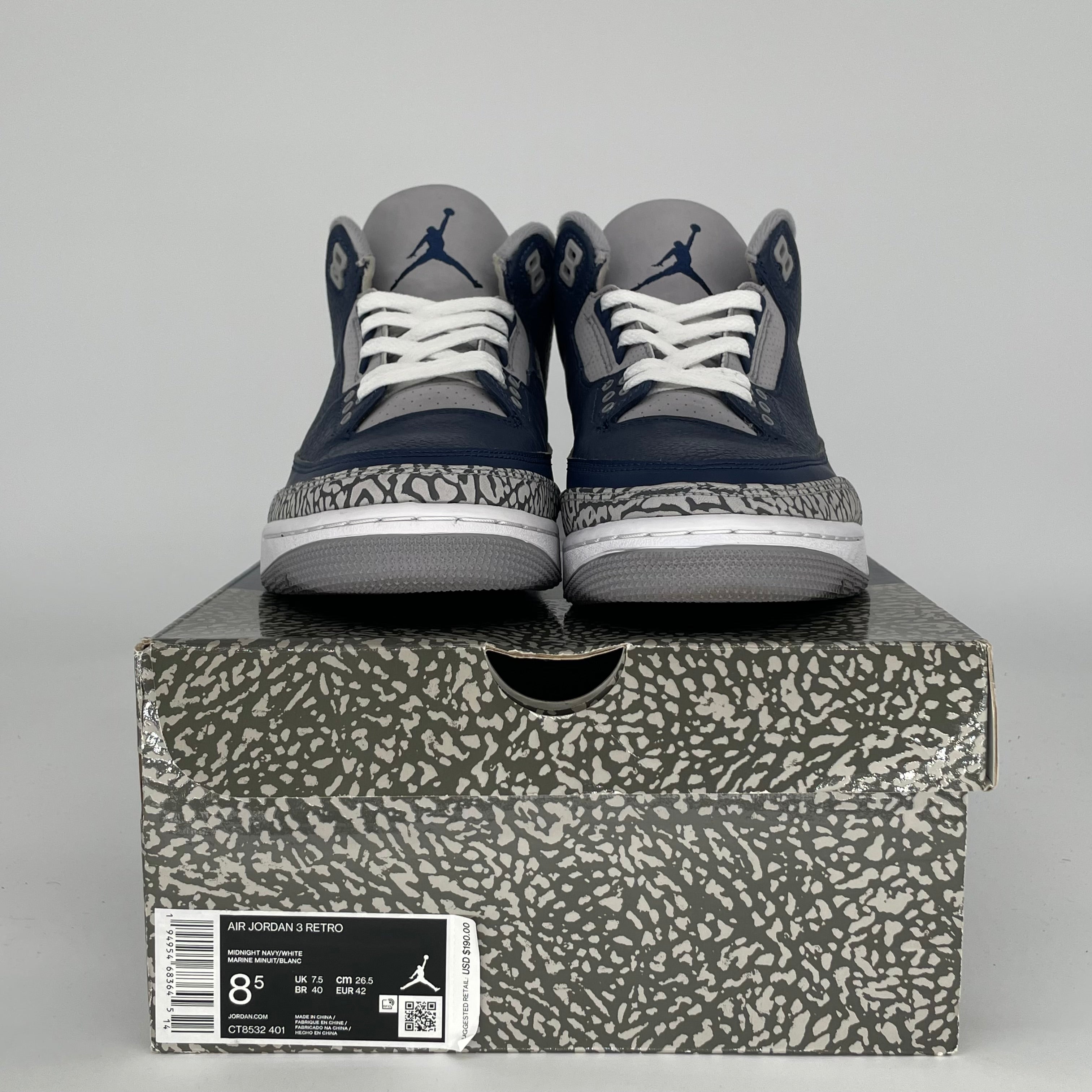 AIR JORDAN 3 GEORGETOWN SIZE 8.5 CT8532-401