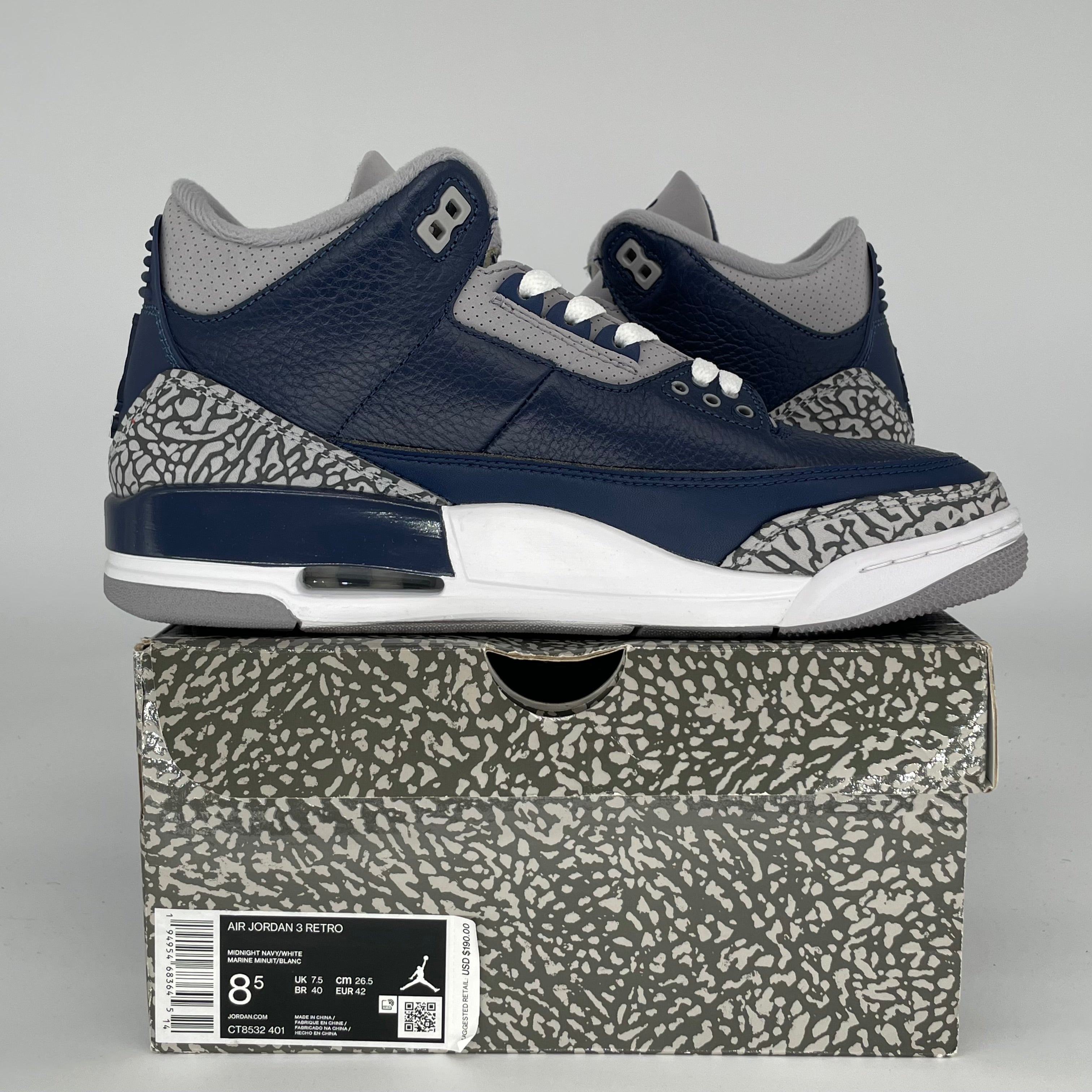 AIR JORDAN 3 GEORGETOWN SIZE 8.5 CT8532-401