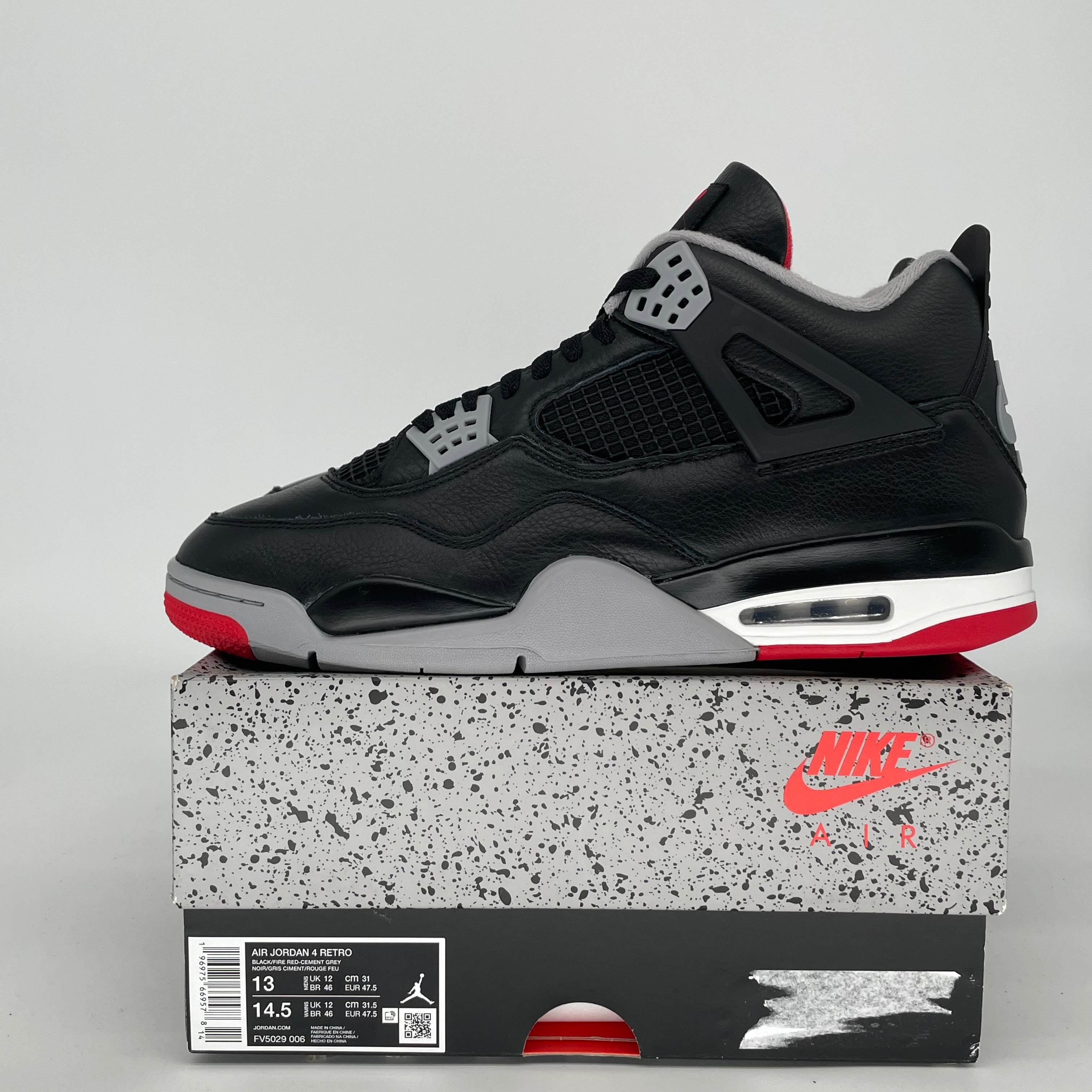 AIR JORDAN 4 BRED REIMAGINED SIZE 13 FV5029-006