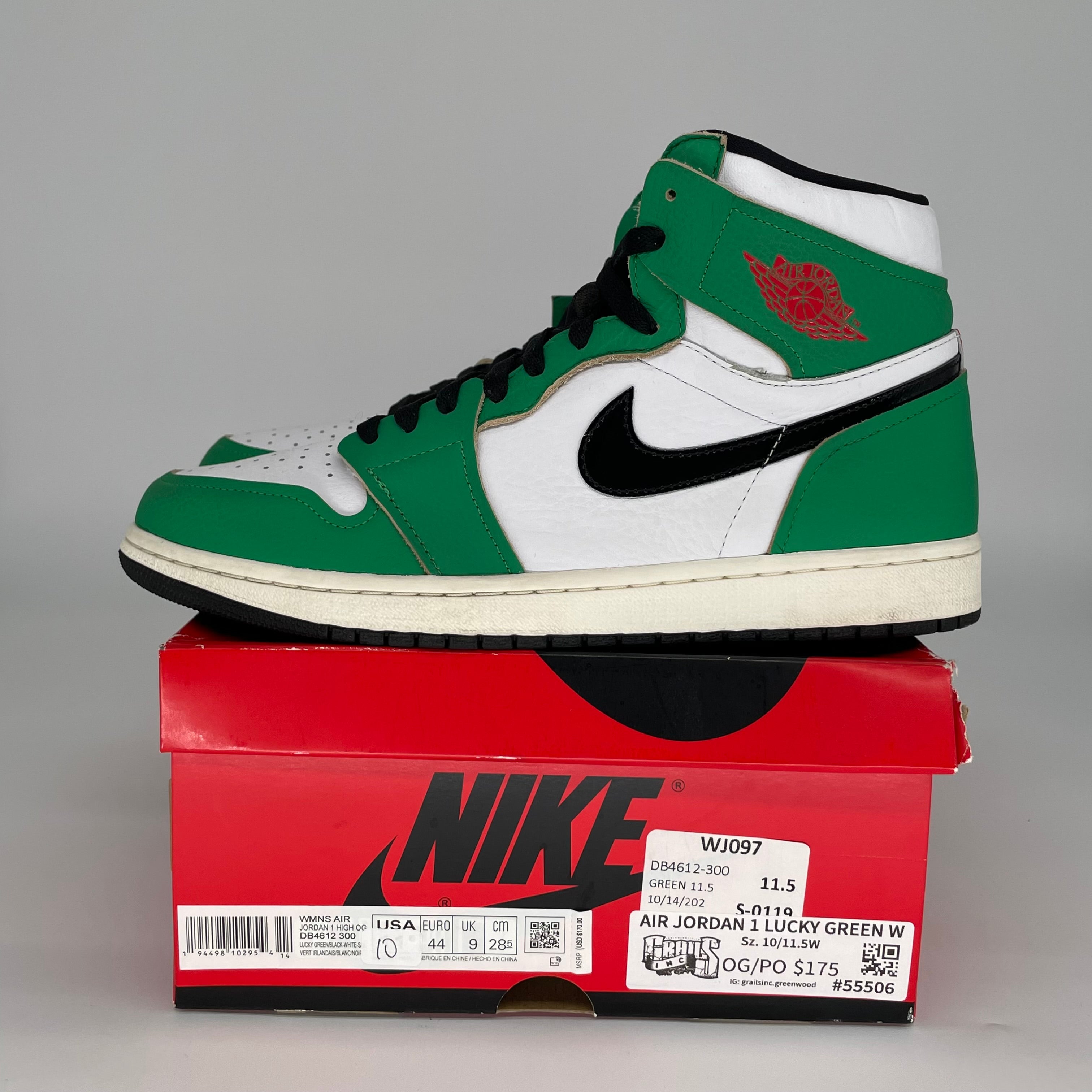 AIR JORDAN 1 LUCKY GREEN W SIZE 10/11.5W DB4612-300