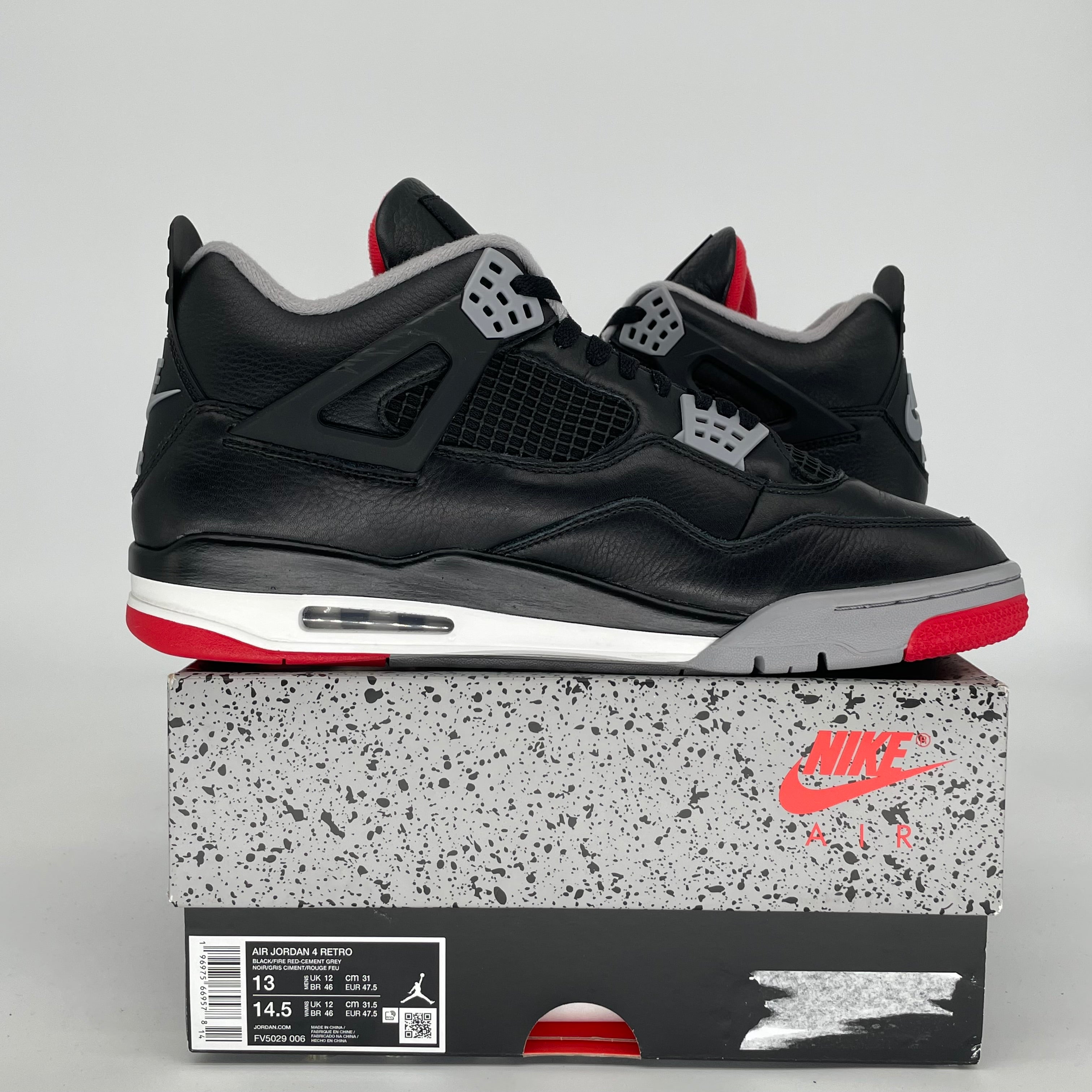 AIR JORDAN 4 BRED REIMAGINED SIZE 13 FV5029-006