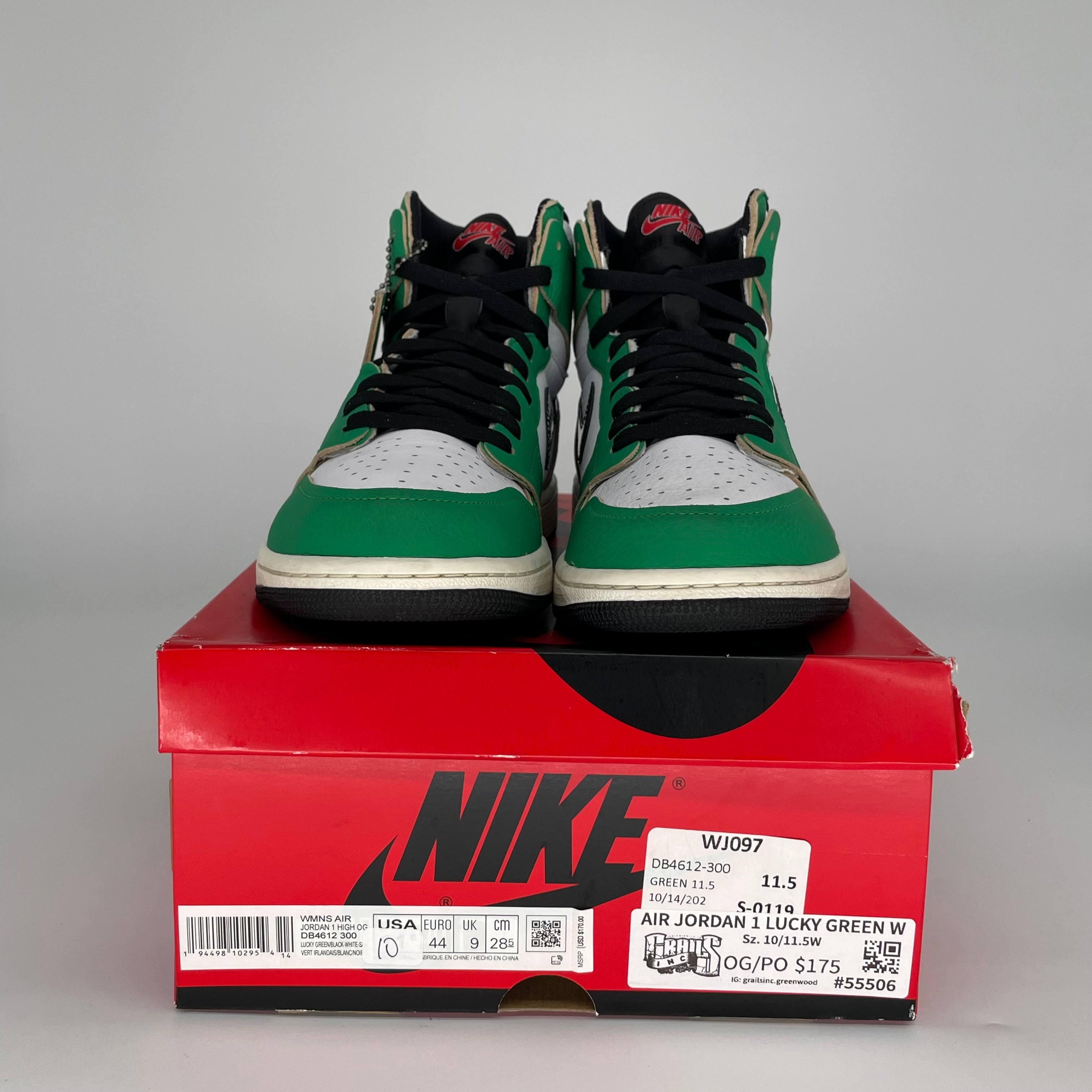 AIR JORDAN 1 LUCKY GREEN W SIZE 10/11.5W DB4612-300