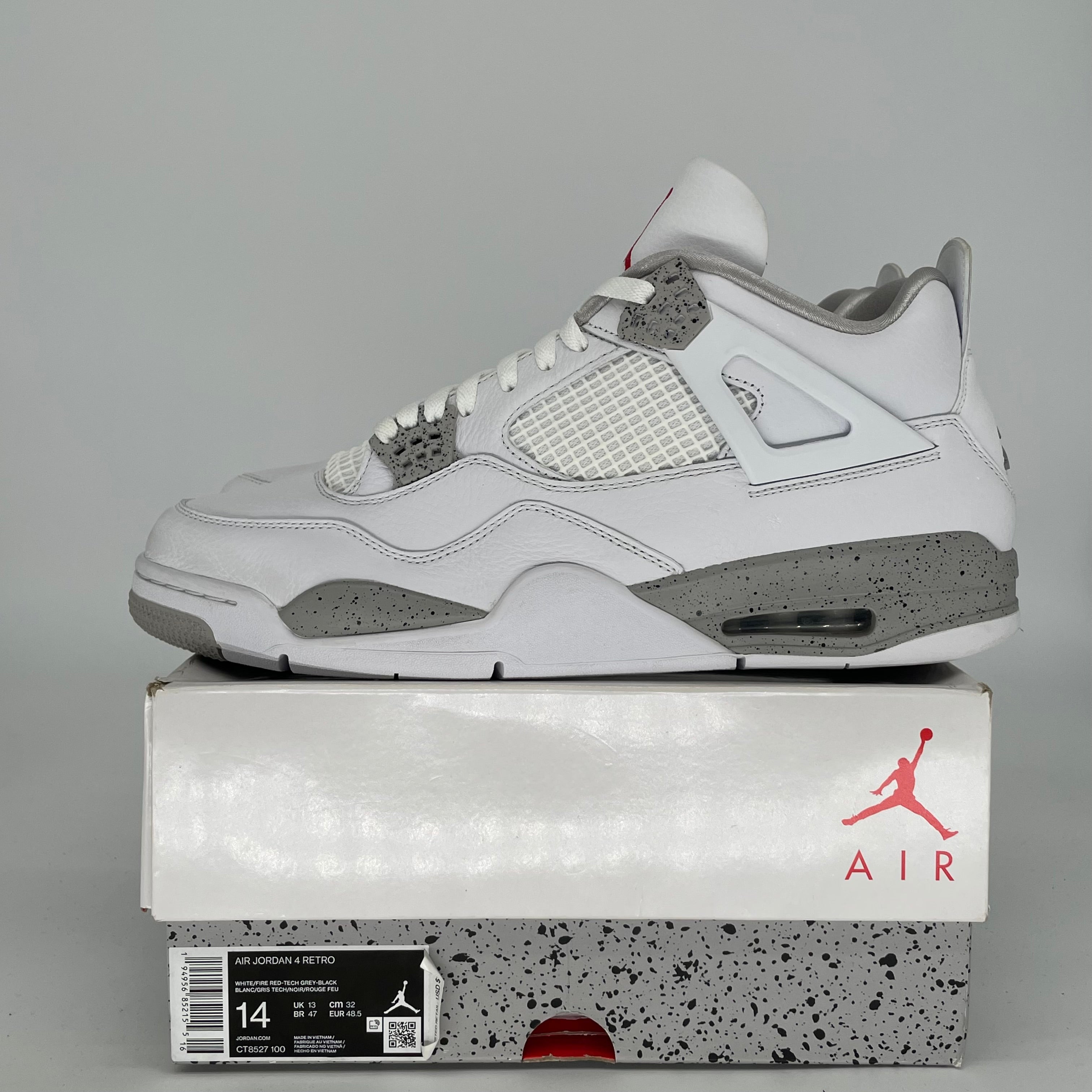 AIR JORDAN 4 WHITE OREO SIZE 14 CT8527-100