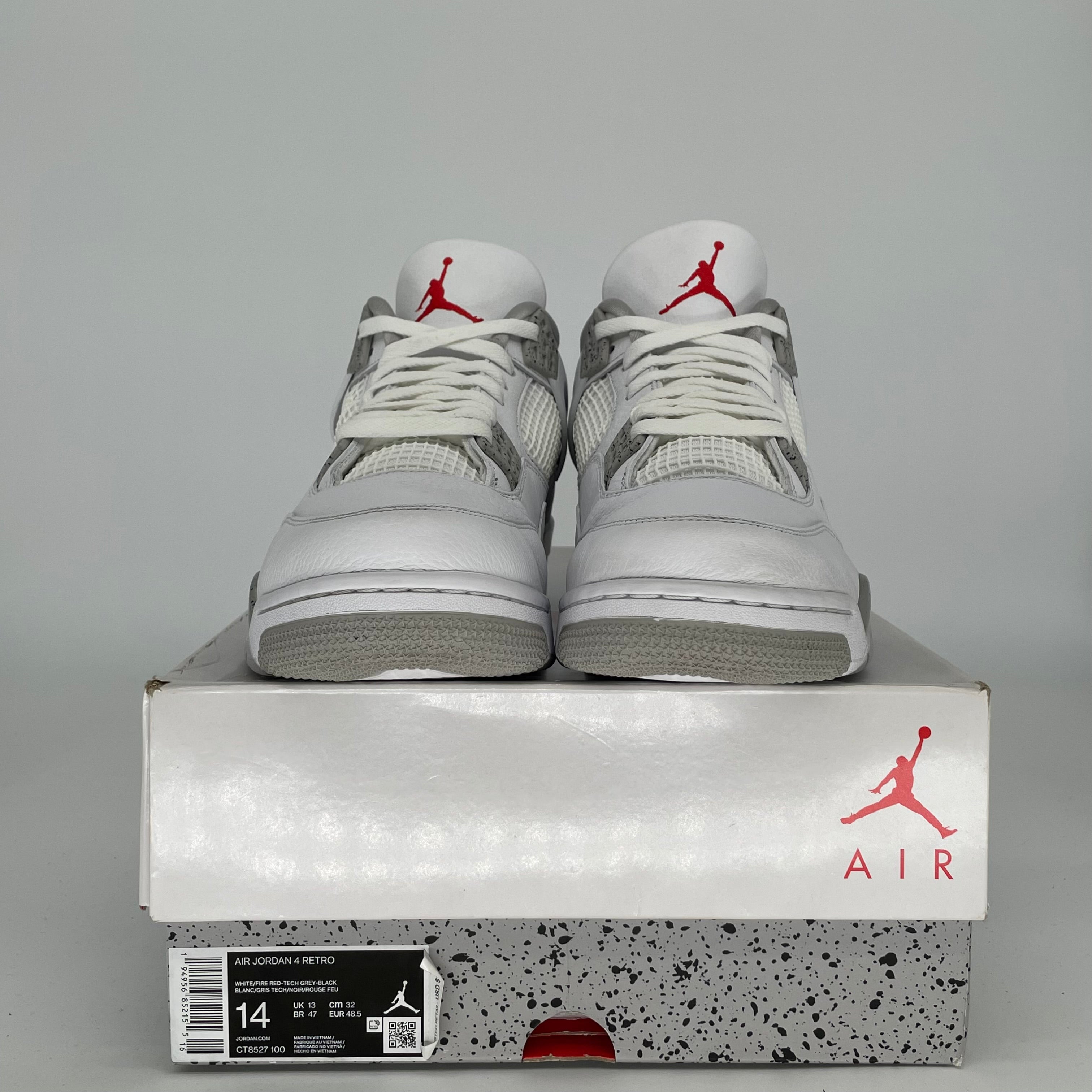 AIR JORDAN 4 WHITE OREO SIZE 14 CT8527-100