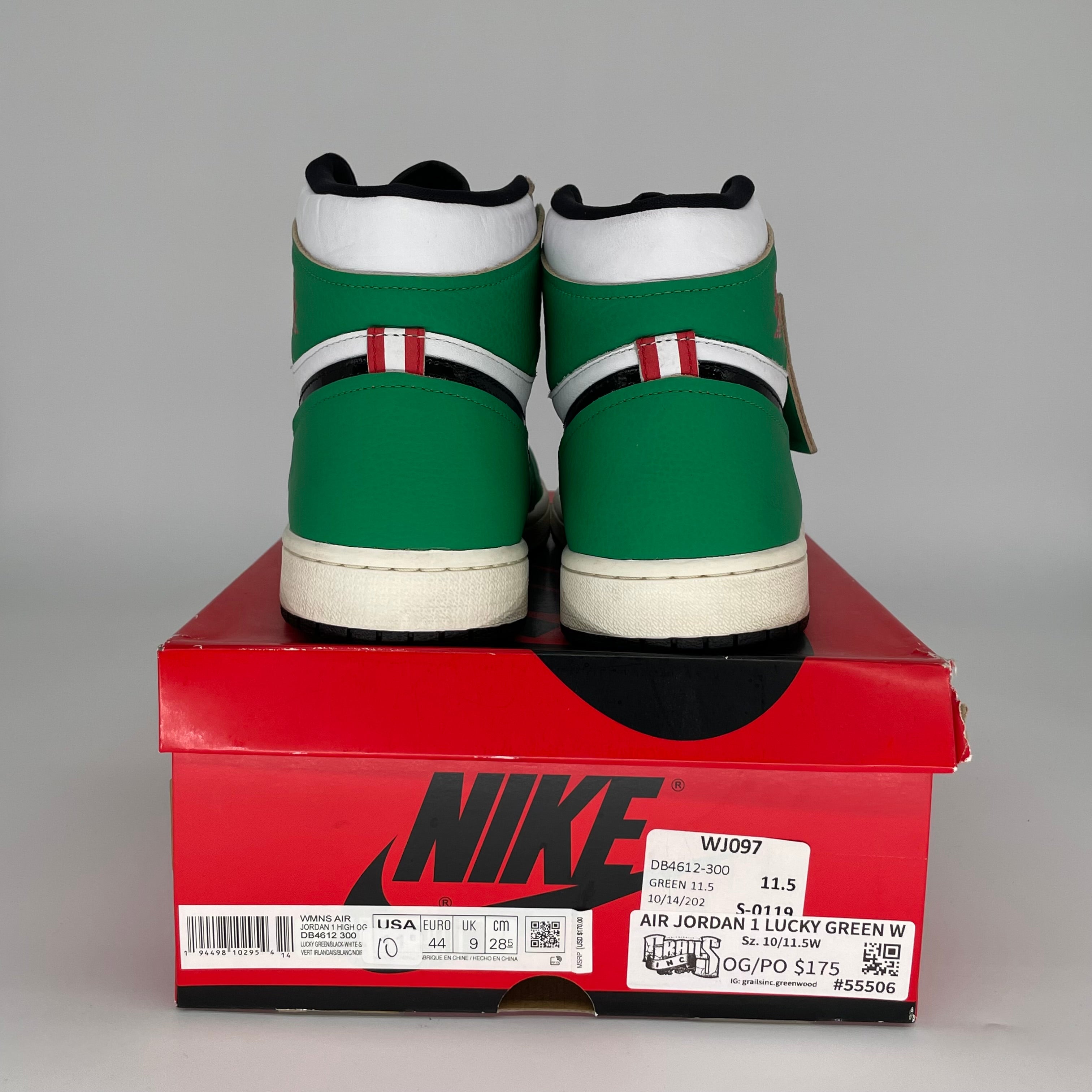 AIR JORDAN 1 LUCKY GREEN W SIZE 10/11.5W DB4612-300