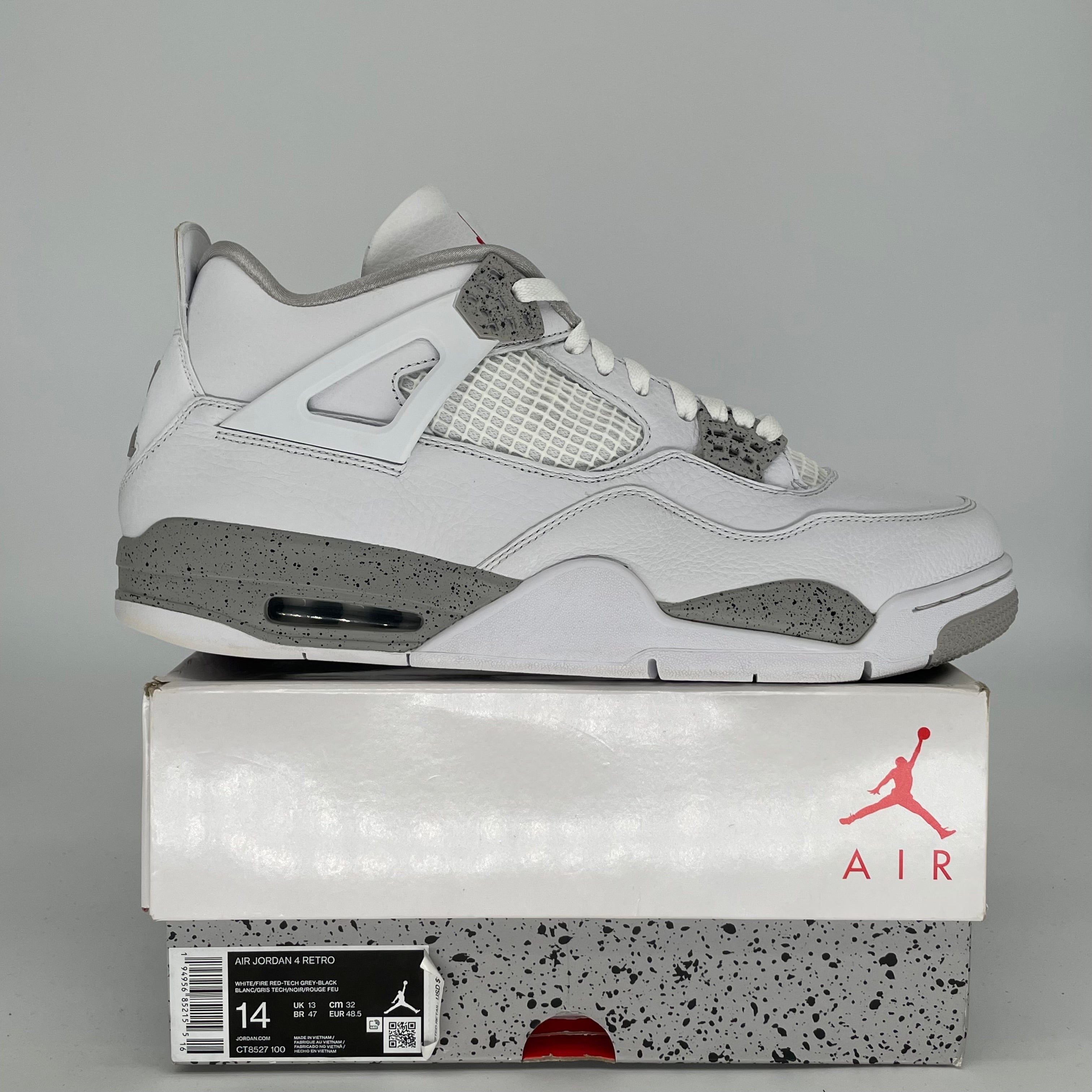 AIR JORDAN 4 WHITE OREO SIZE 14 CT8527-100