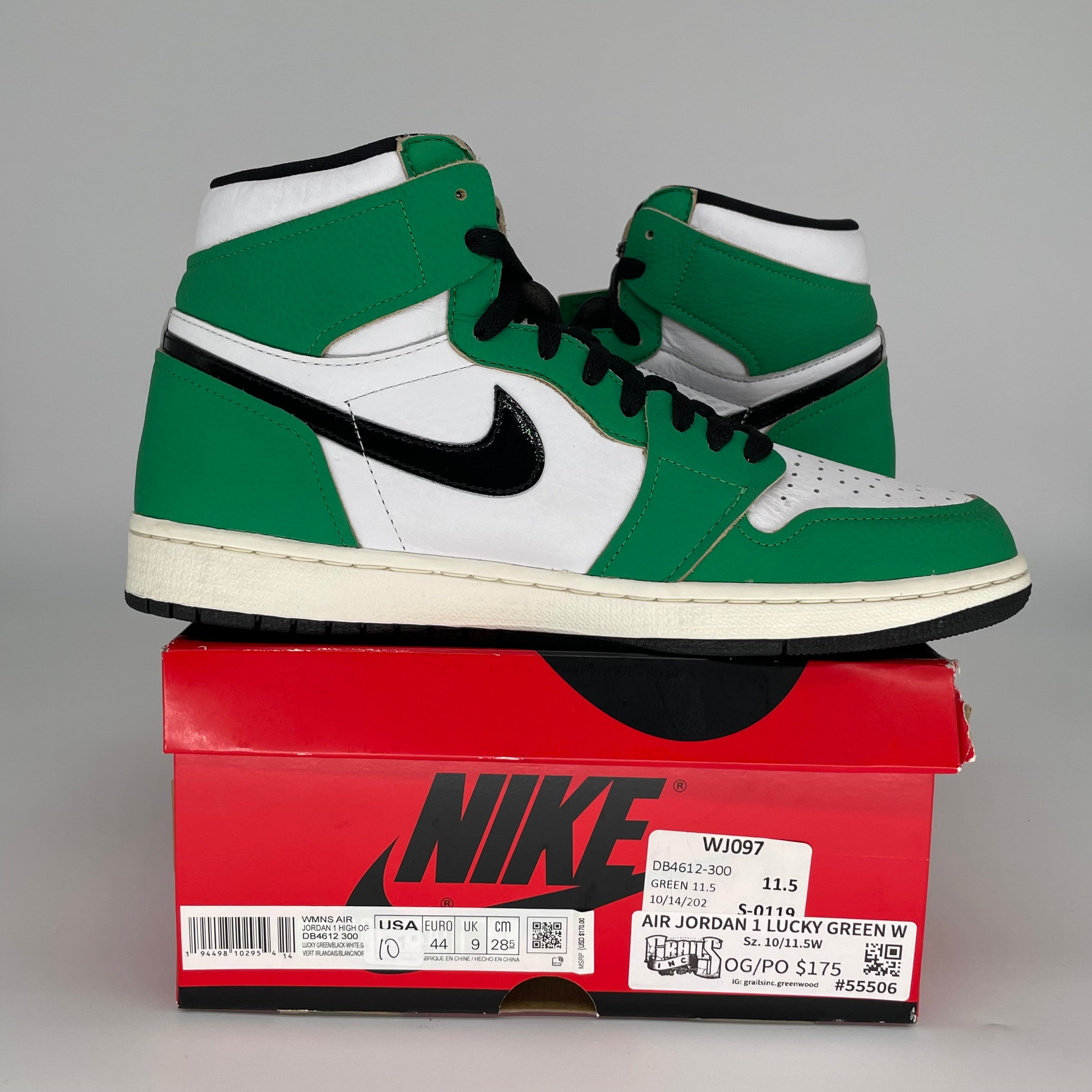 AIR JORDAN 1 LUCKY GREEN W SIZE 10/11.5W DB4612-300