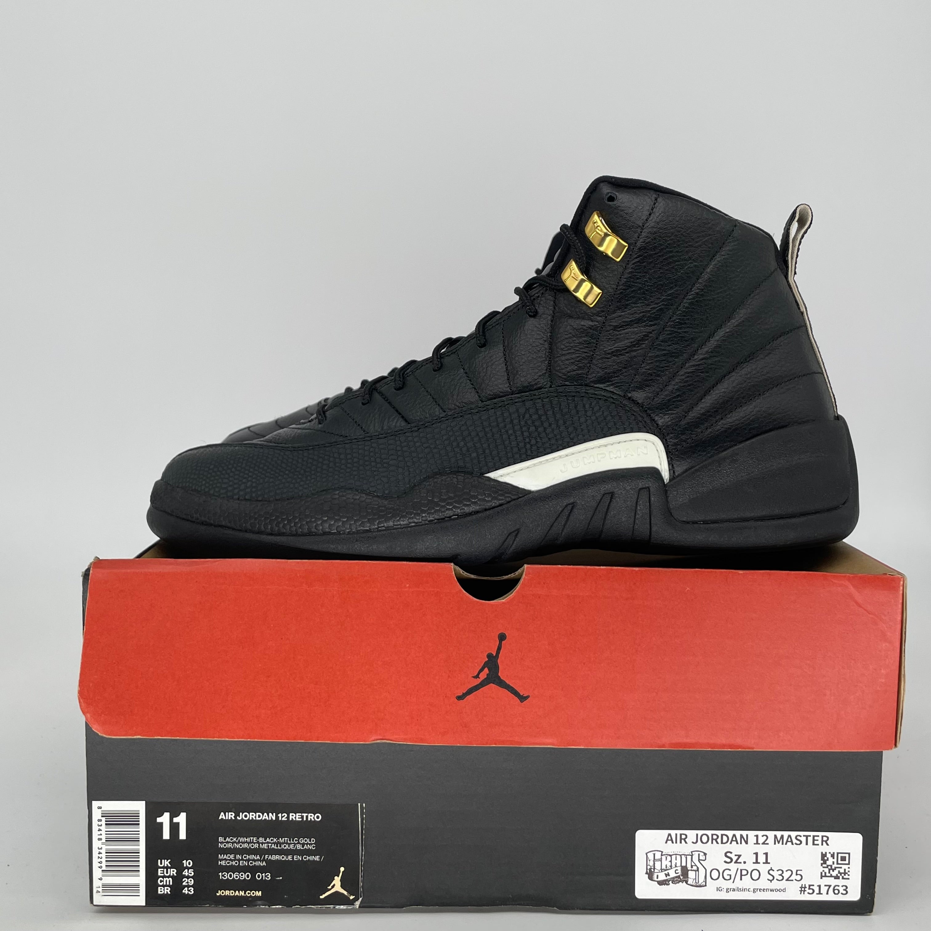 AIR JORDAN 12 MASTER SIZE 11 103690-013