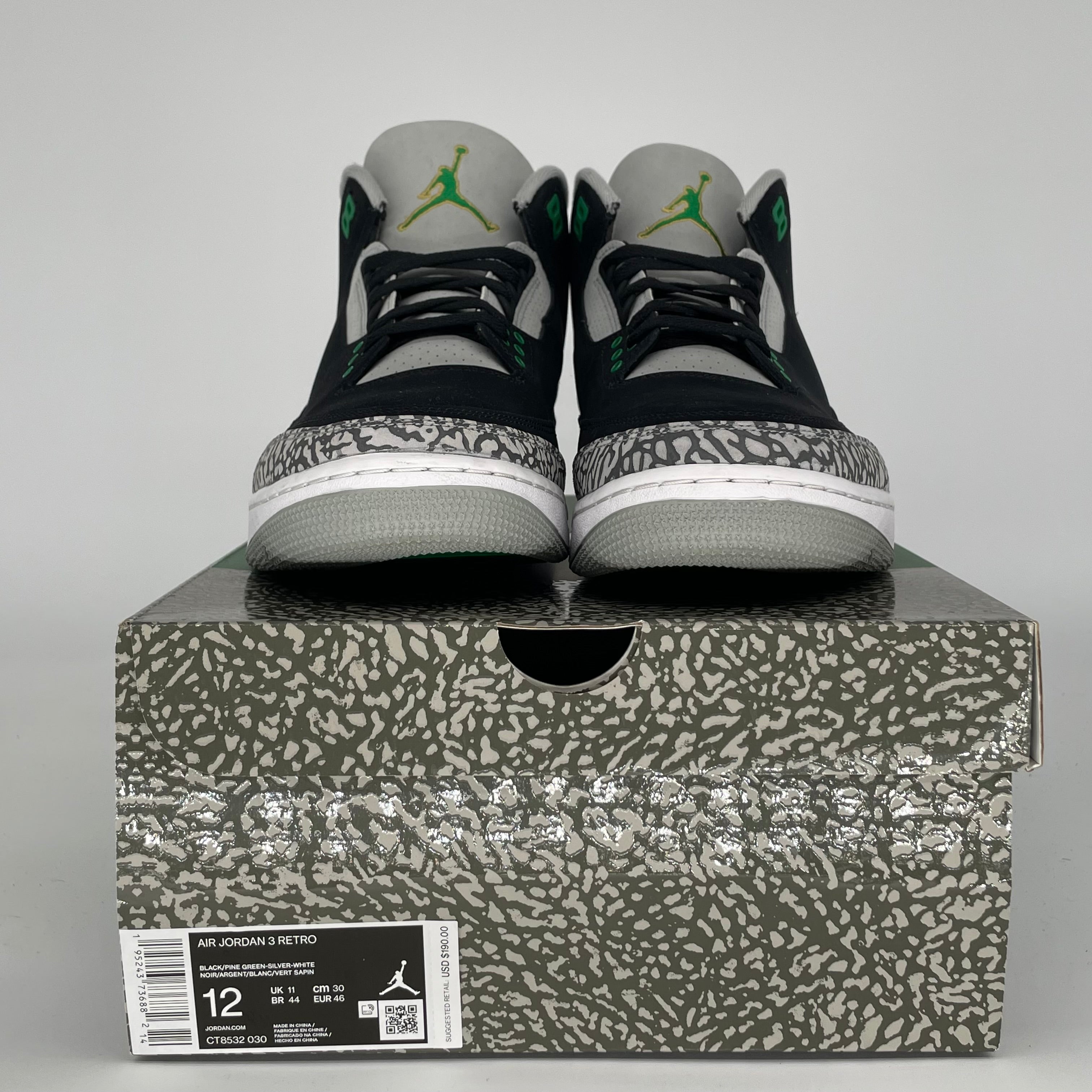 AIR JORDAN 3 PINE GREEN SIZE 12 CT8532-030