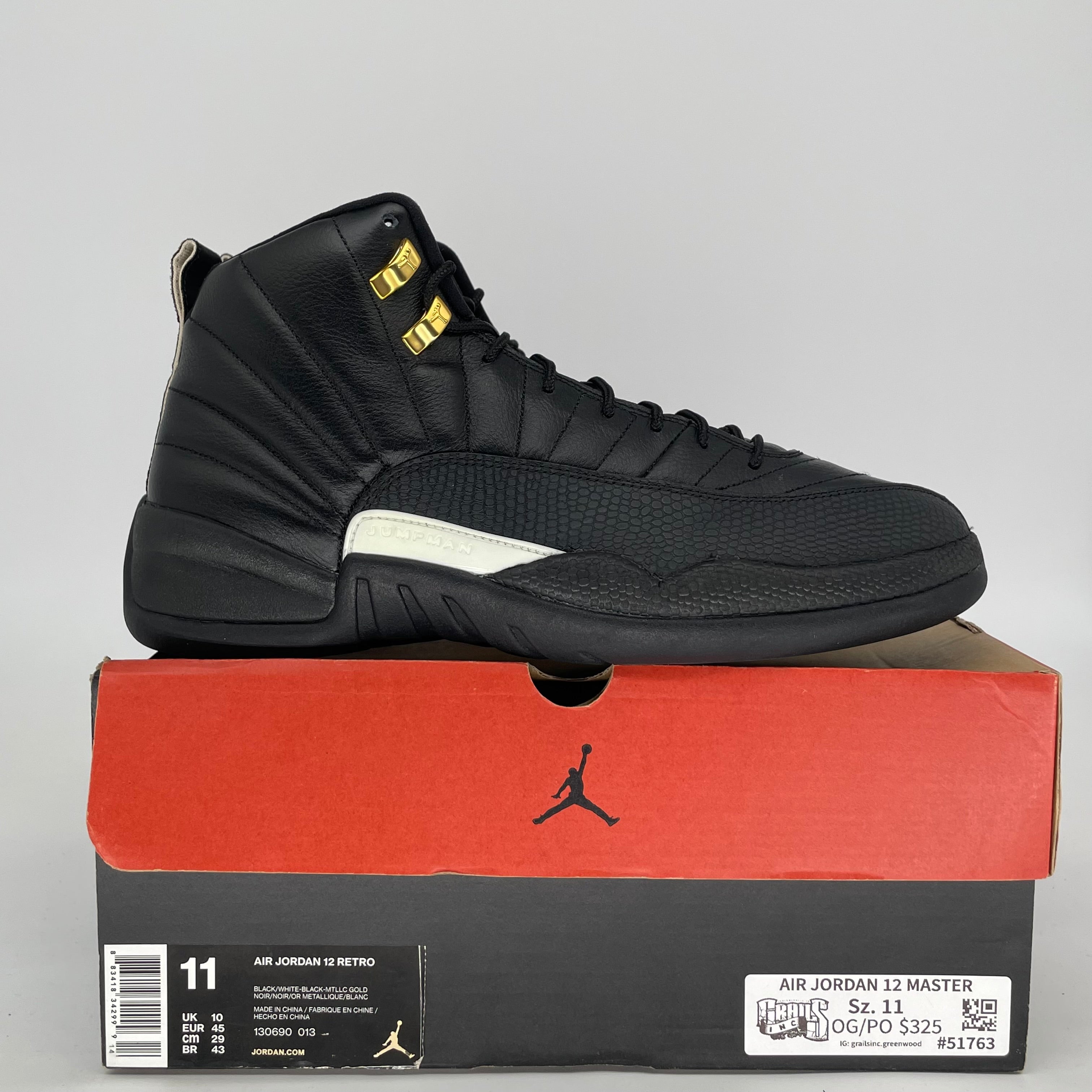 AIR JORDAN 12 MASTER SIZE 11 103690-013