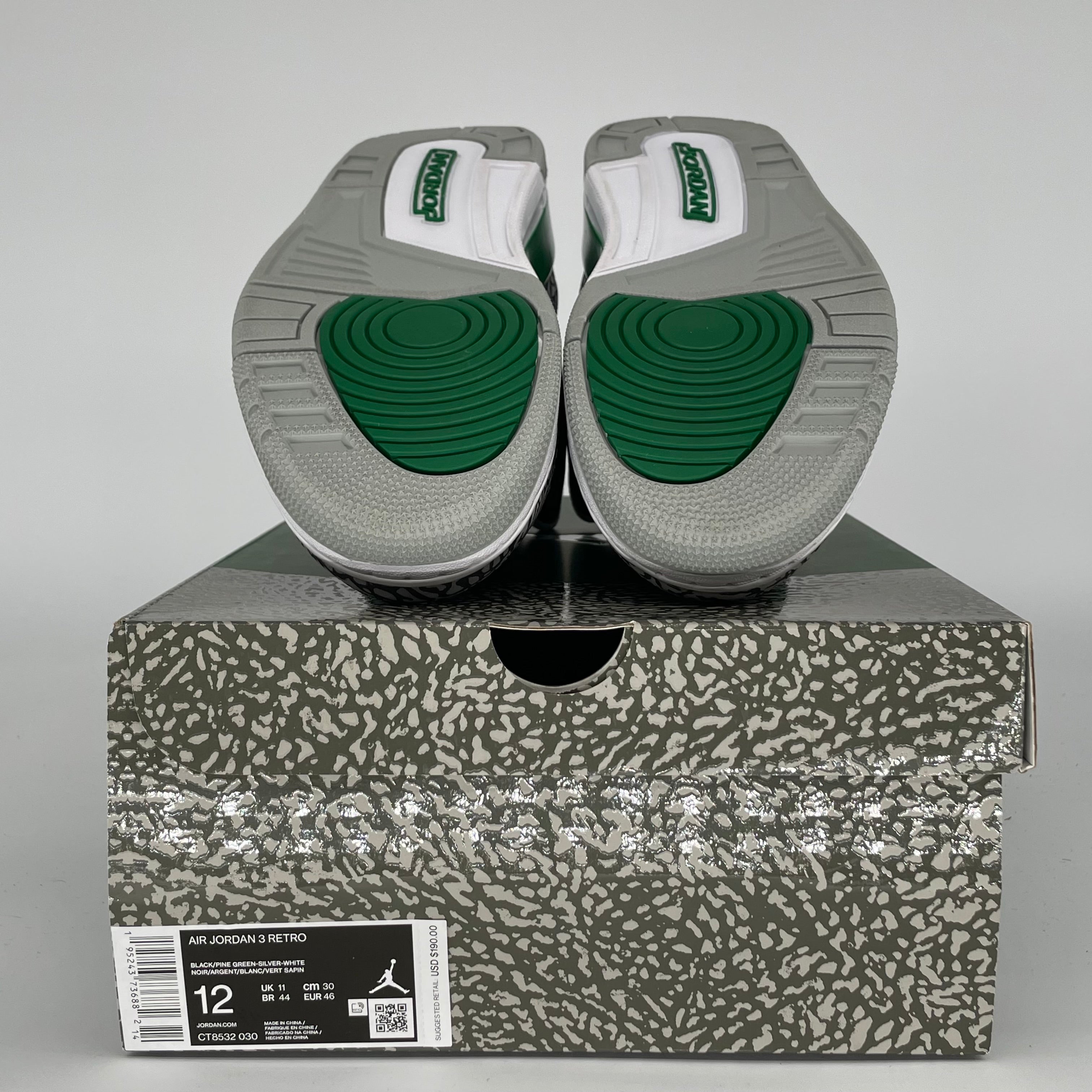 AIR JORDAN 3 PINE GREEN SIZE 12 CT8532-030