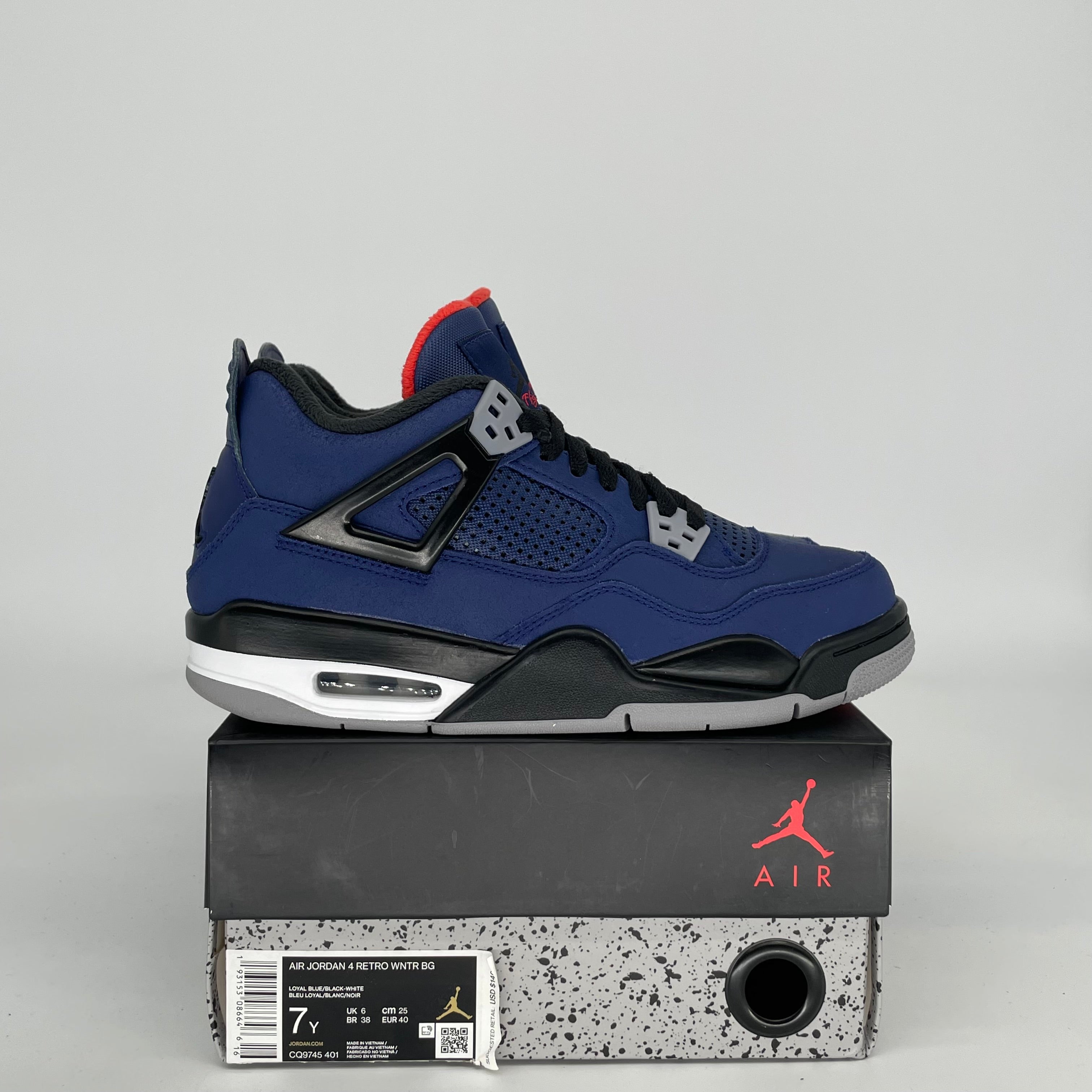 AIR JORDAN 4 WINTERIZED BLUE SIZE 7Y CQ9745-401