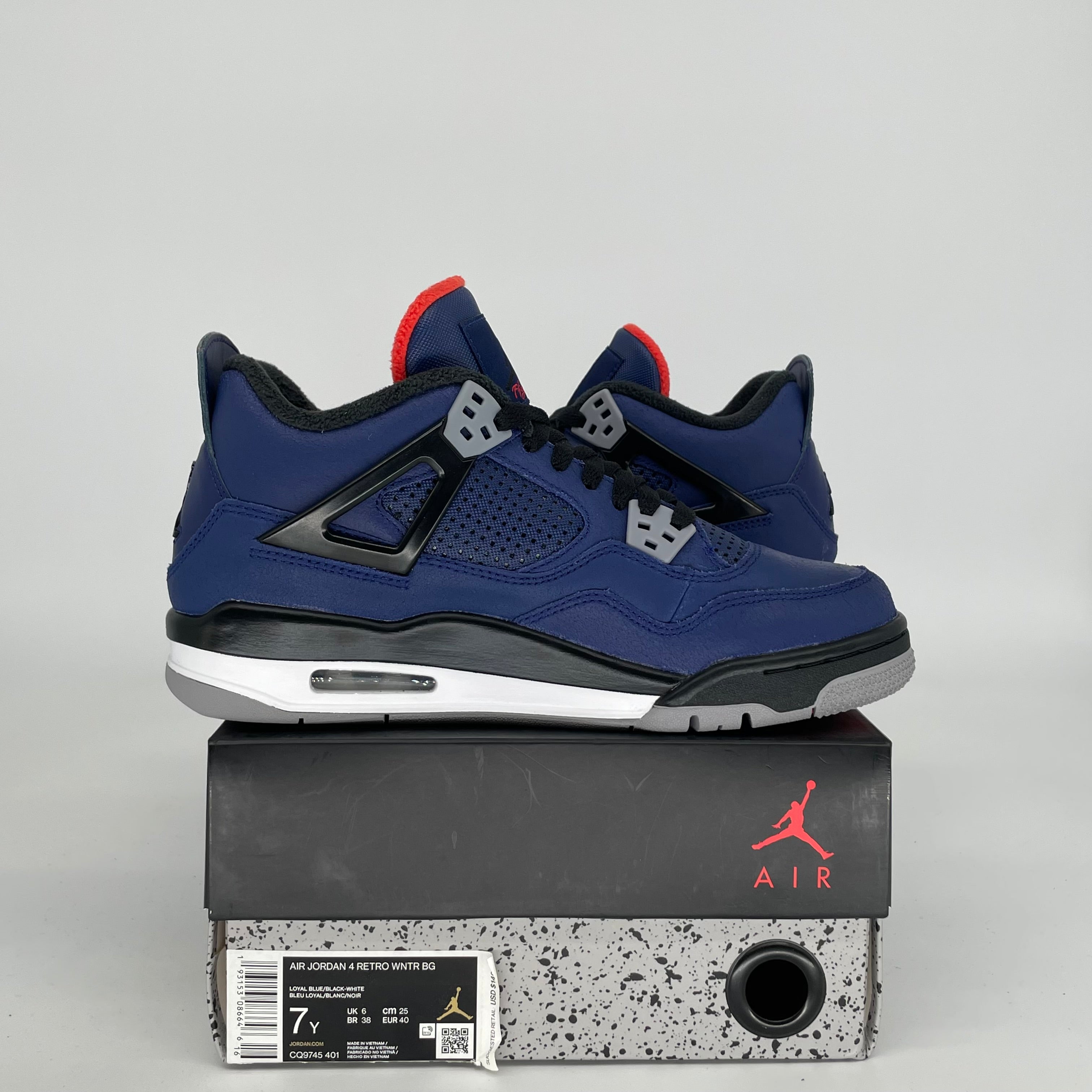 AIR JORDAN 4 WINTERIZED BLUE SIZE 7Y CQ9745-401