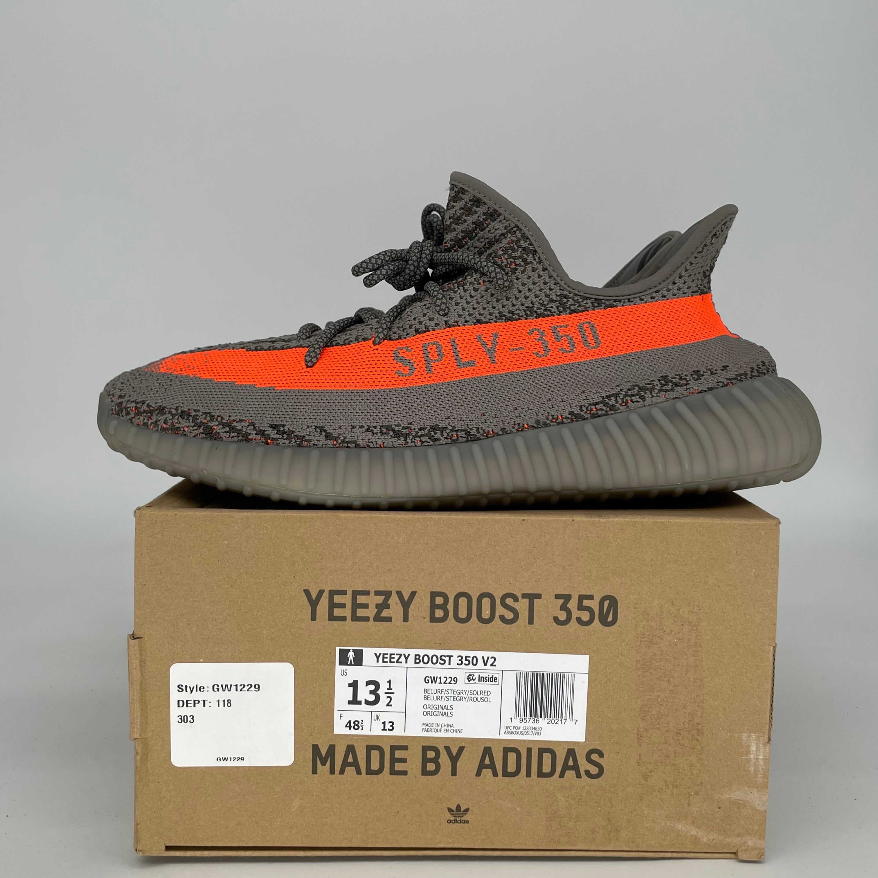 ADIDAS YEEZY 350 V2 BELUGA REFLECTIVE SIZE 13.5 GW1229